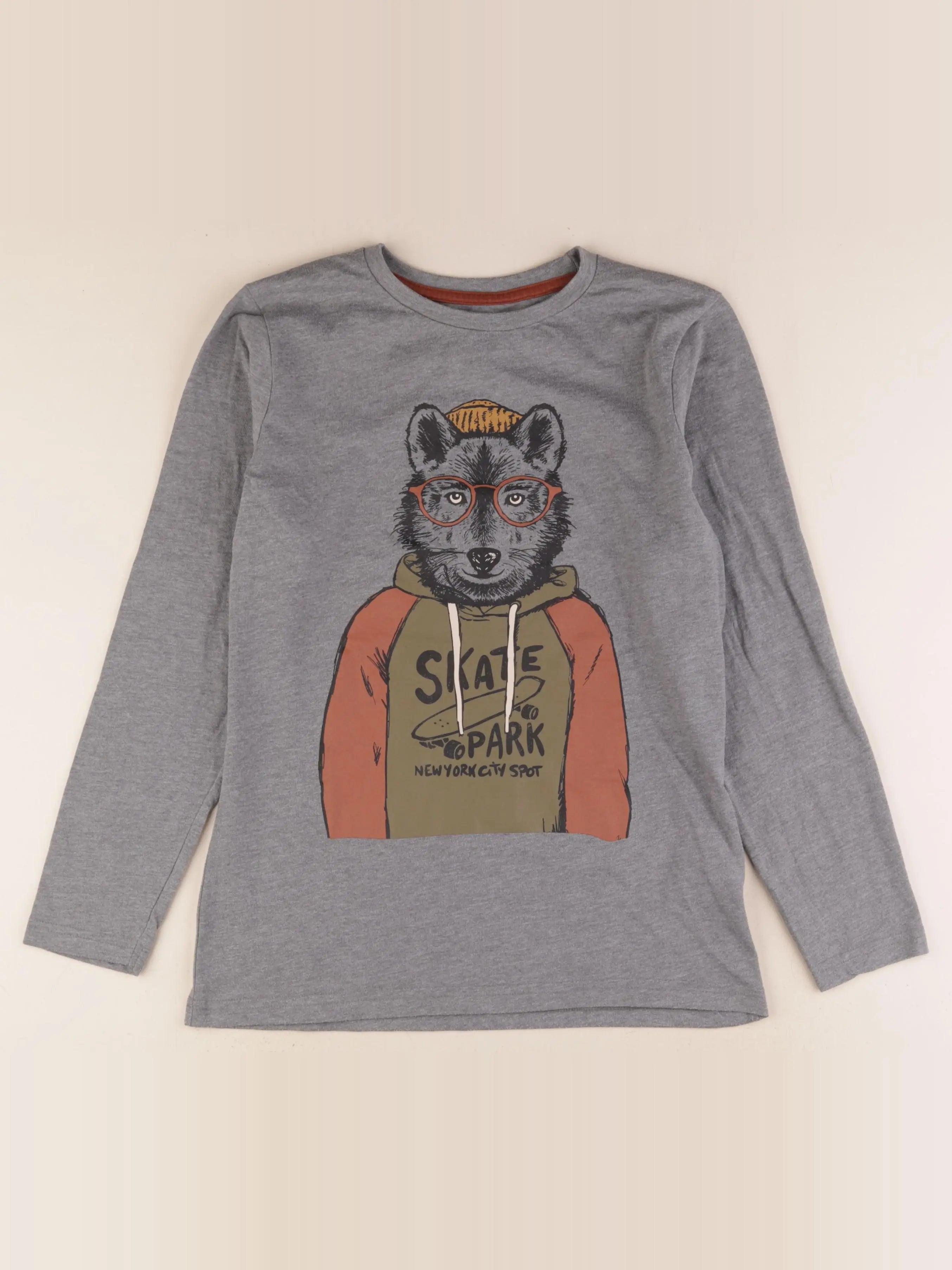 Vertbaudet - tee-shirt gris - 12 ans