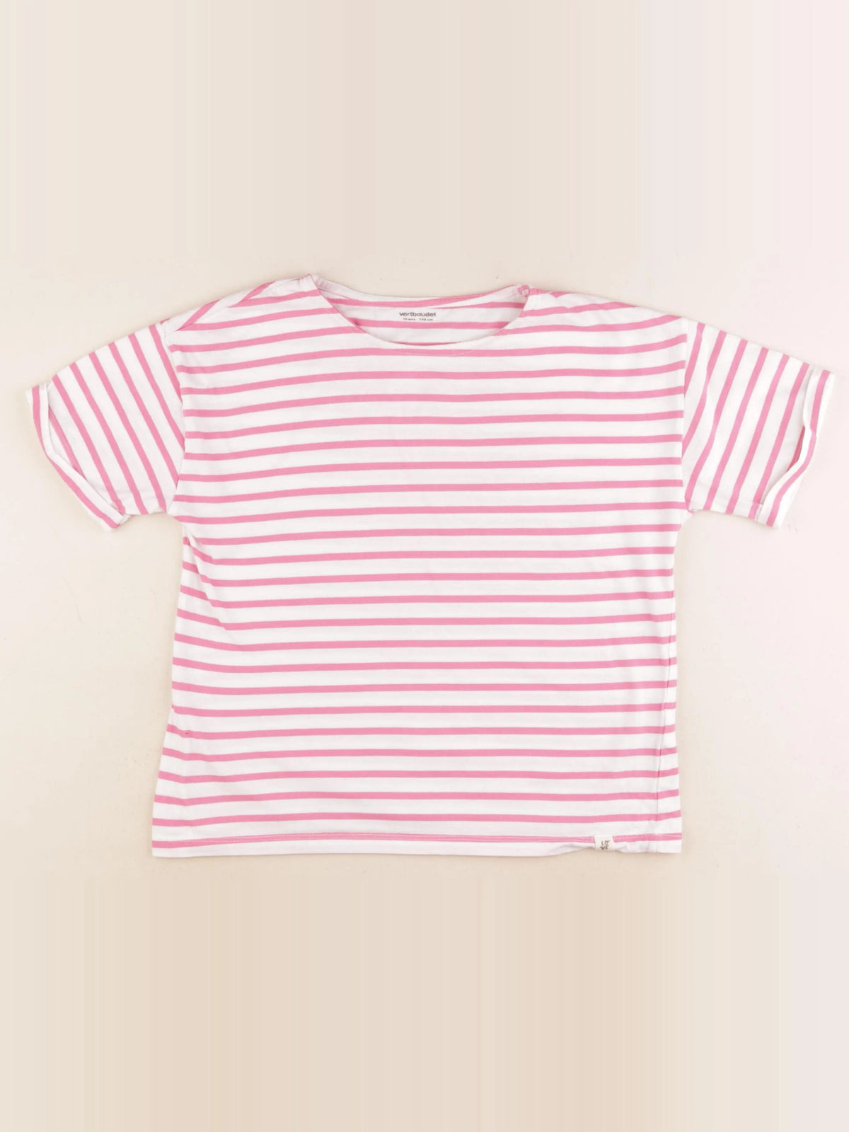 Vertbaudet - tee-shirt rose - 10 ans