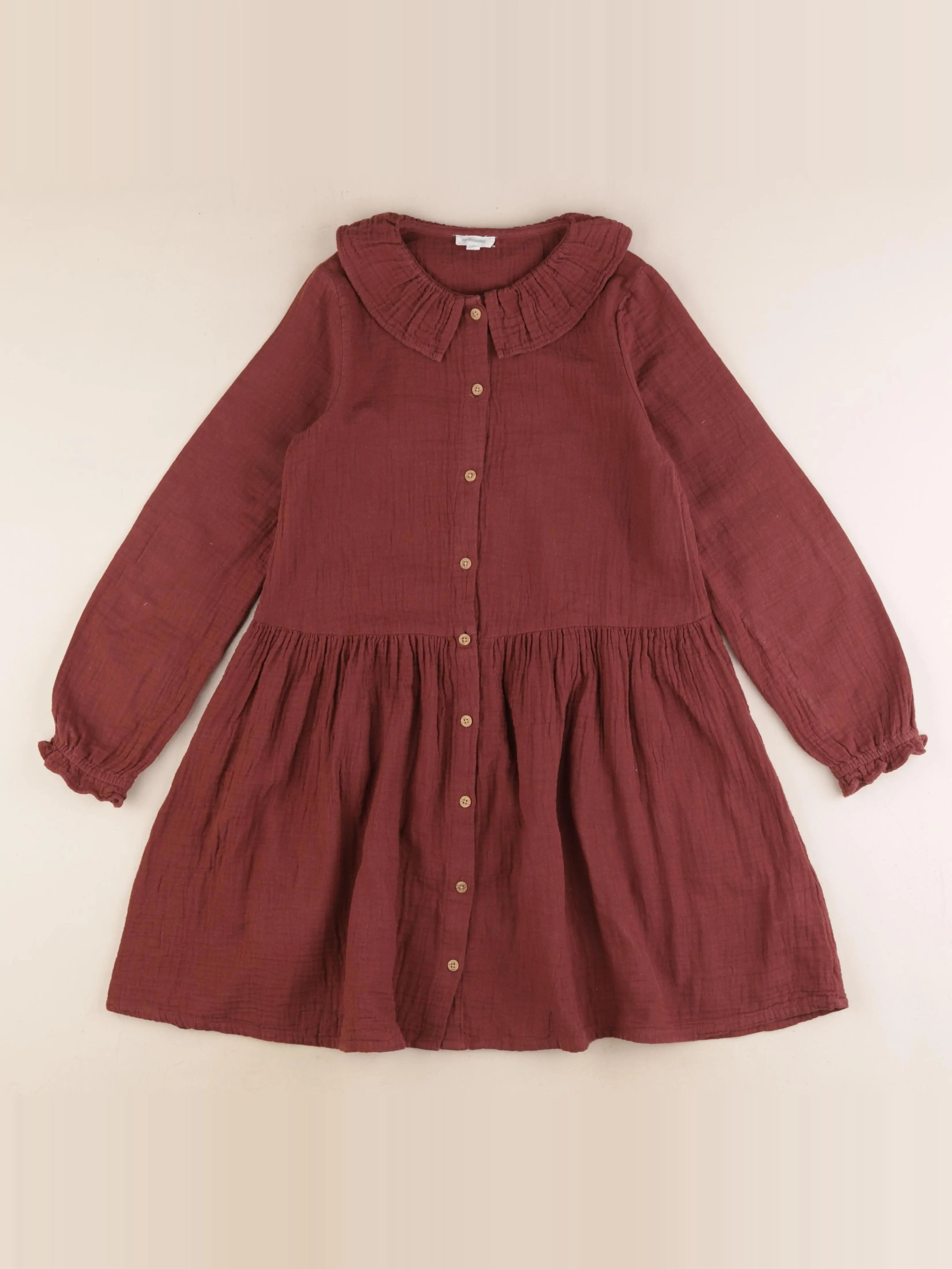 Vertbaudet - robe rouge - 10 ans