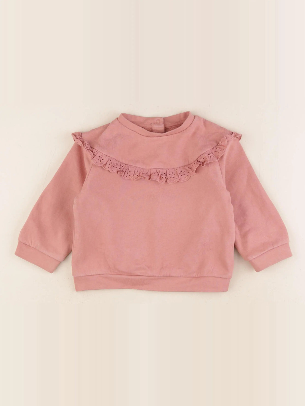Vertbaudet - sweat rose - 24 mois