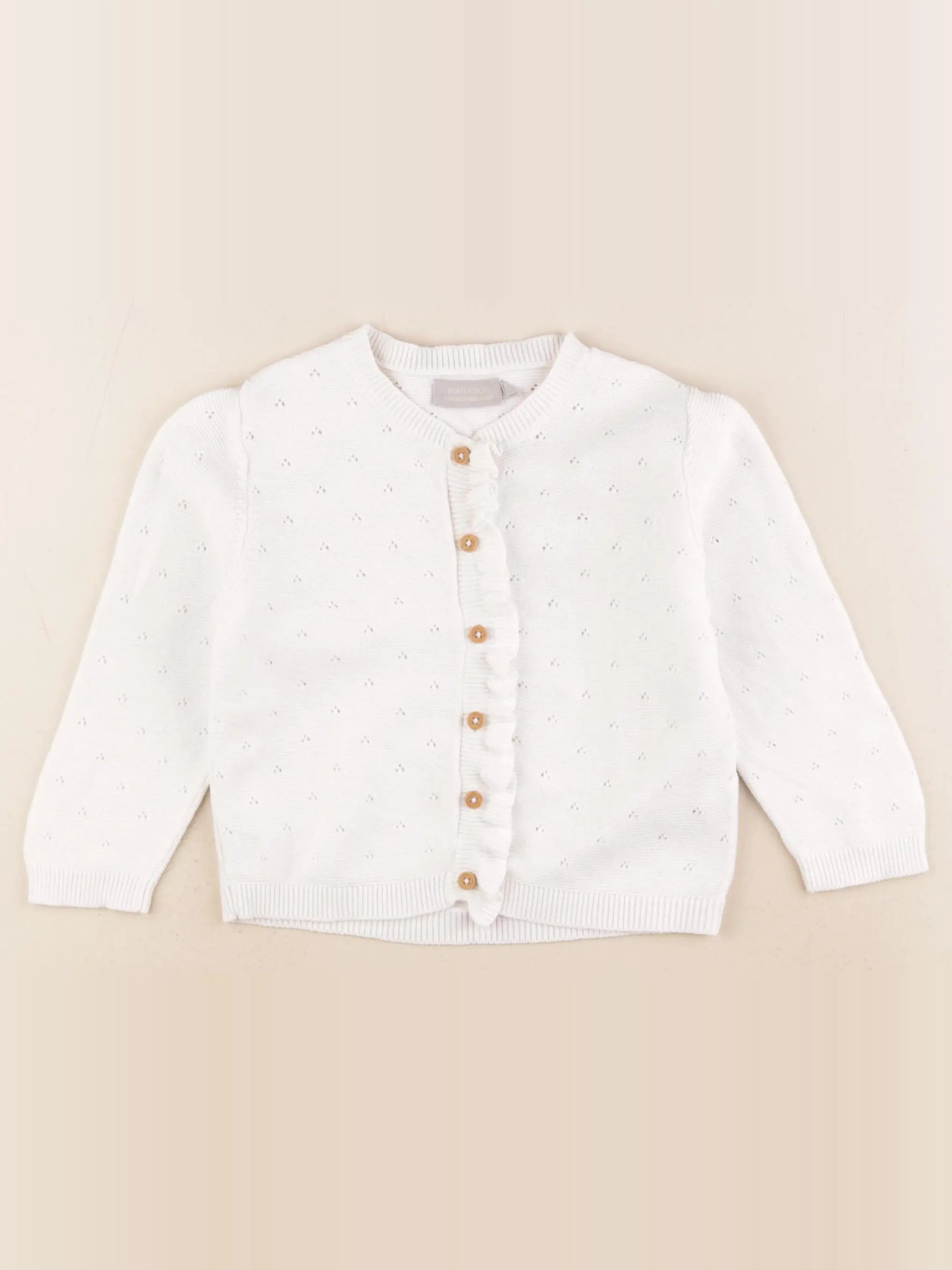 Boutchou - gilet blanc - 24 mois