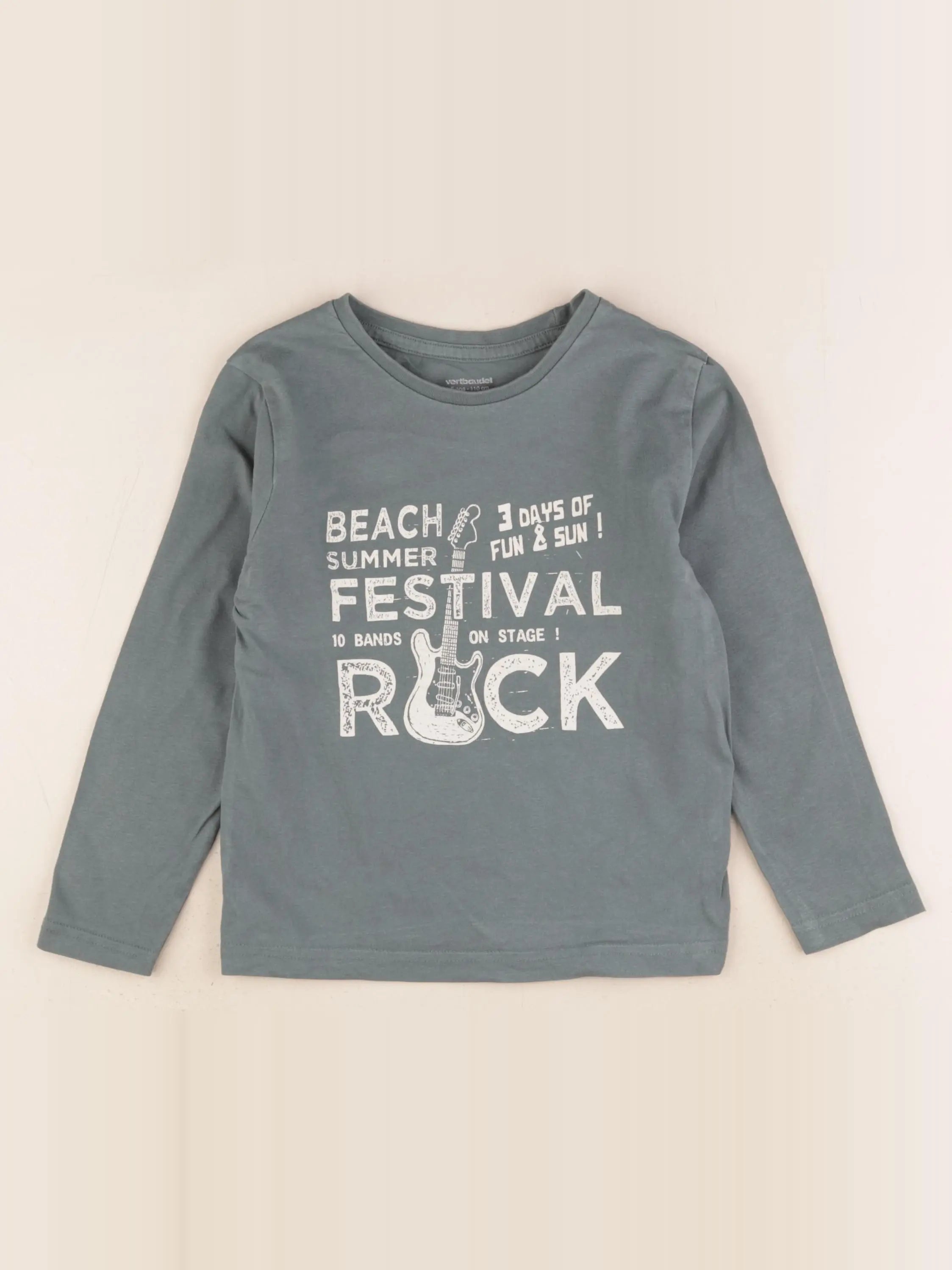 Vertbaudet - tee-shirt vert - 5 ans