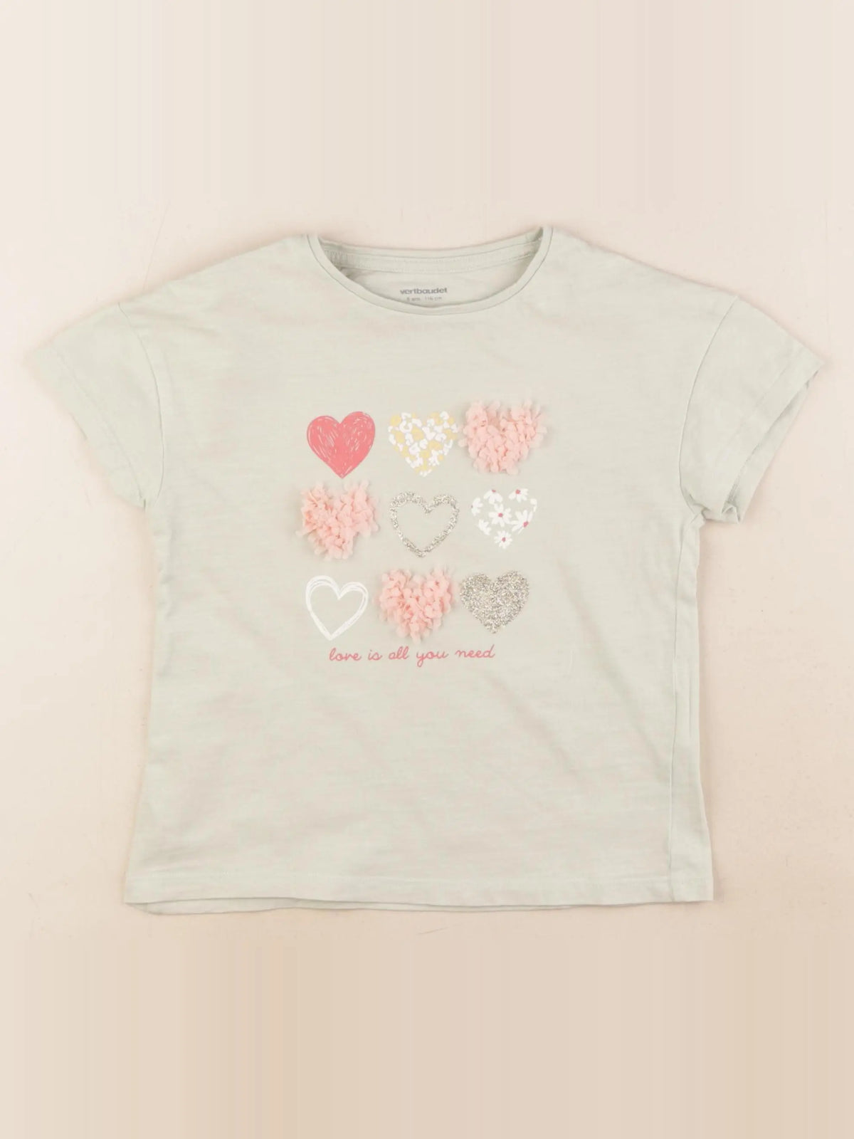 Vertbaudet - tee-shirt vert - 6 ans