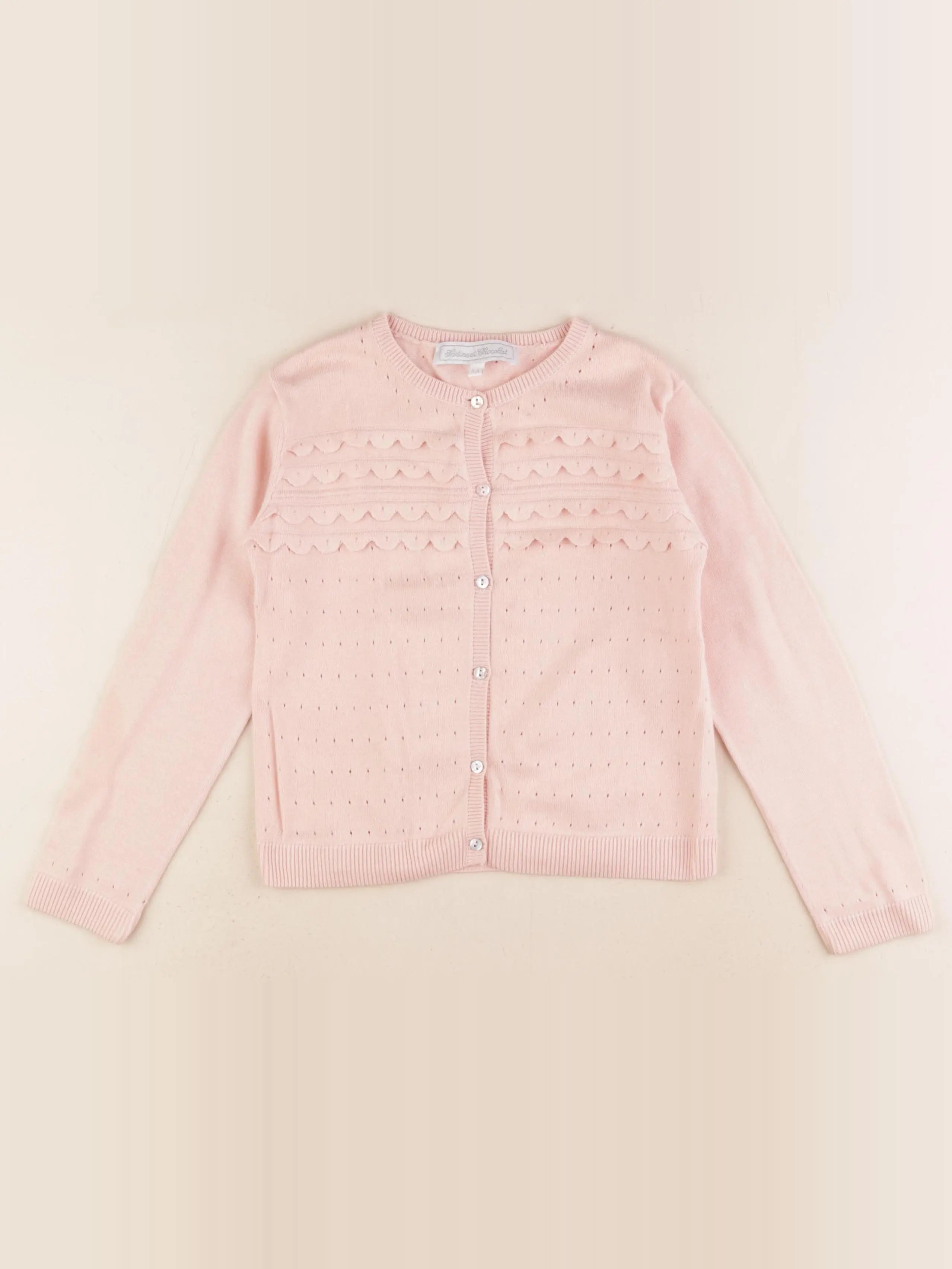 Tartine & Chocolat - gilet rose - 6 ans