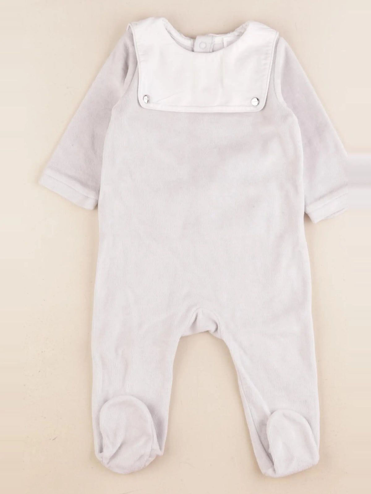 Jacadi - pyjama velours gris - 6 mois