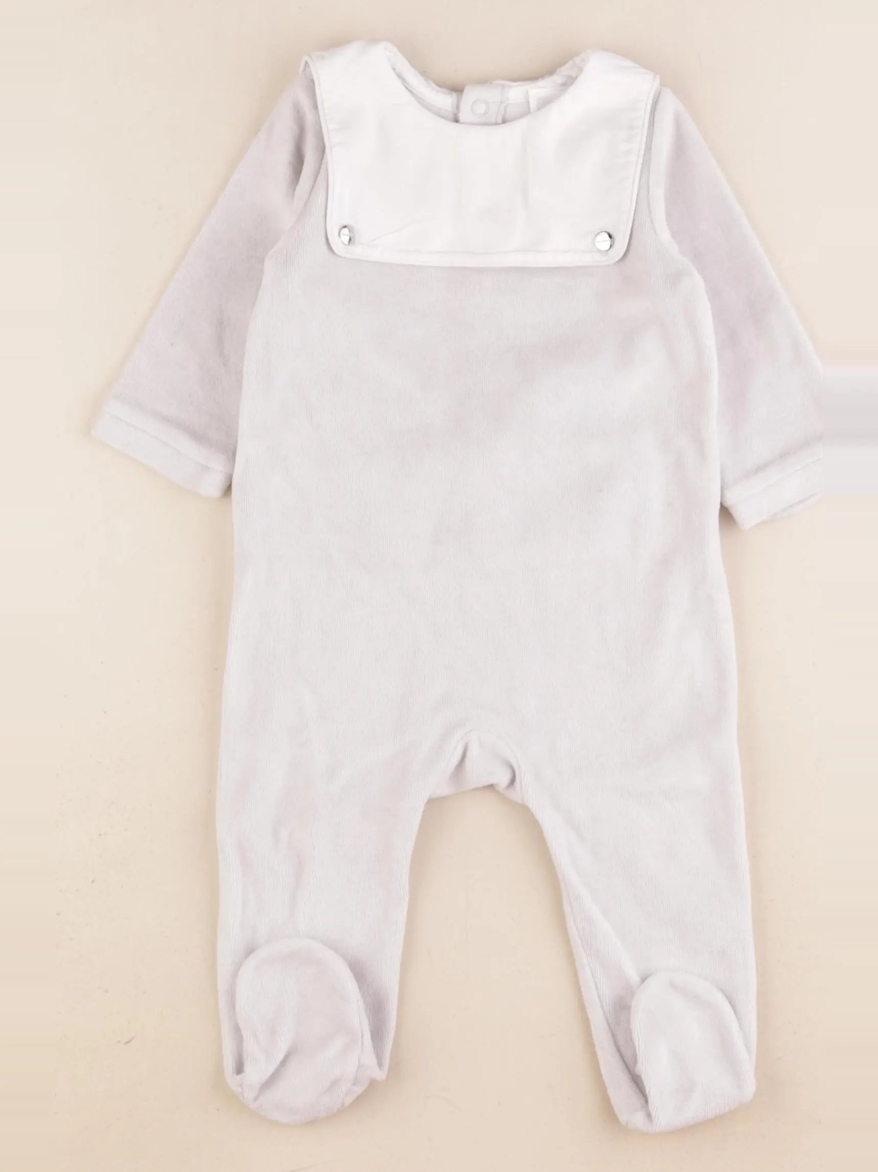 Jacadi - pyjama velours gris - 6 mois