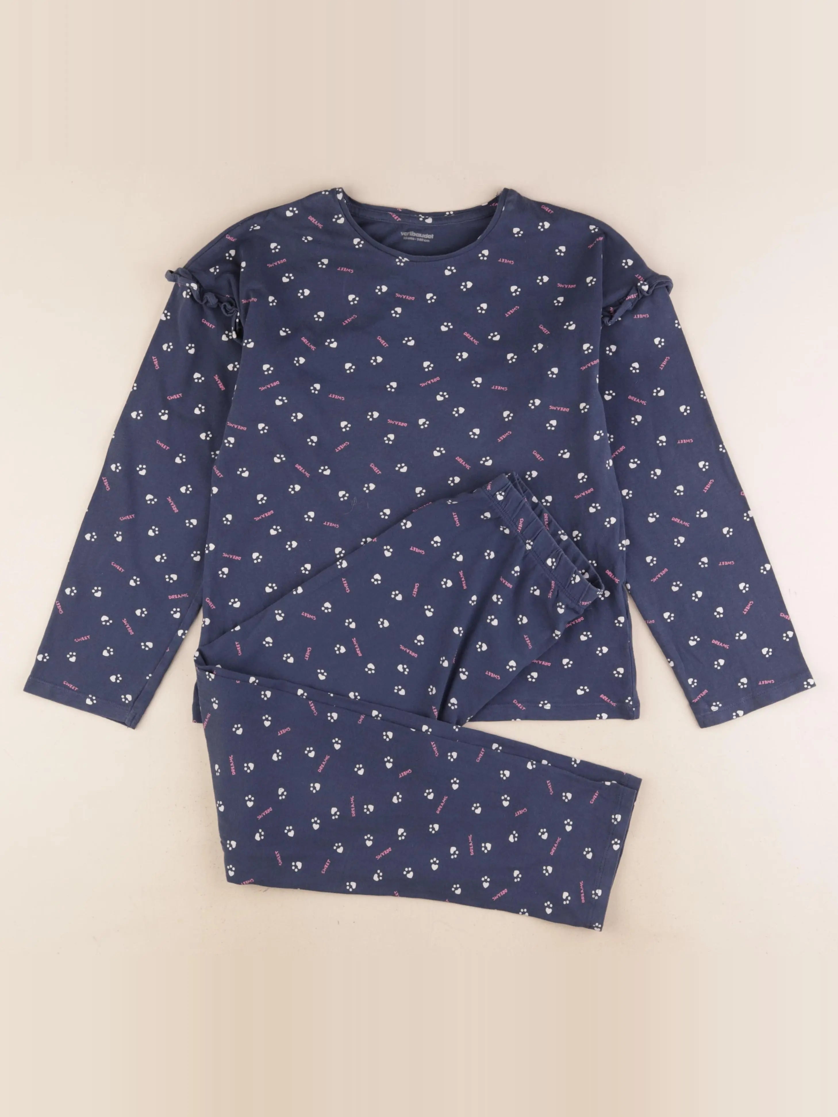 Vertbaudet - pyjama coton bleu - 10 ans