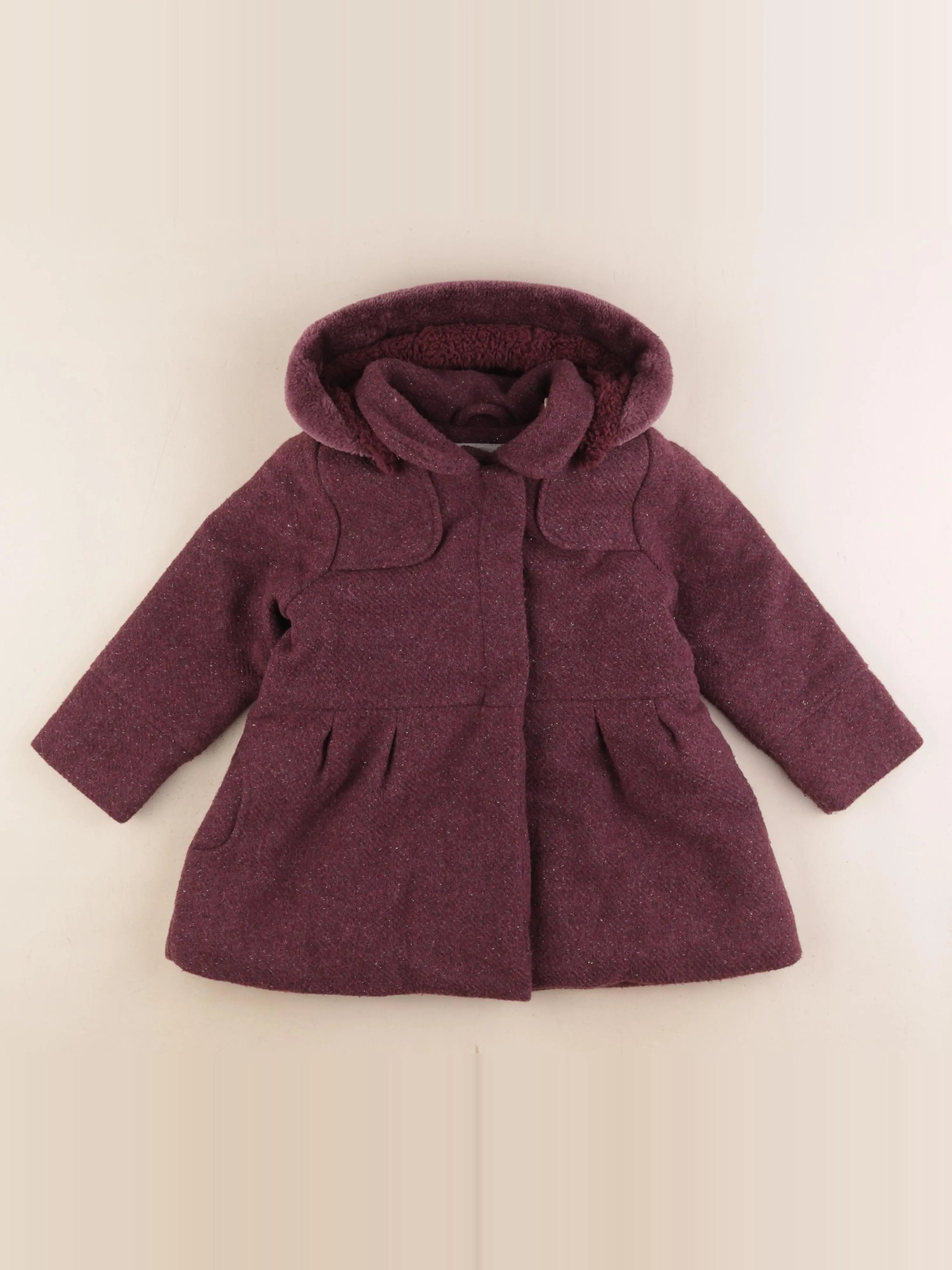Vertbaudet - manteau violet - 4 ans