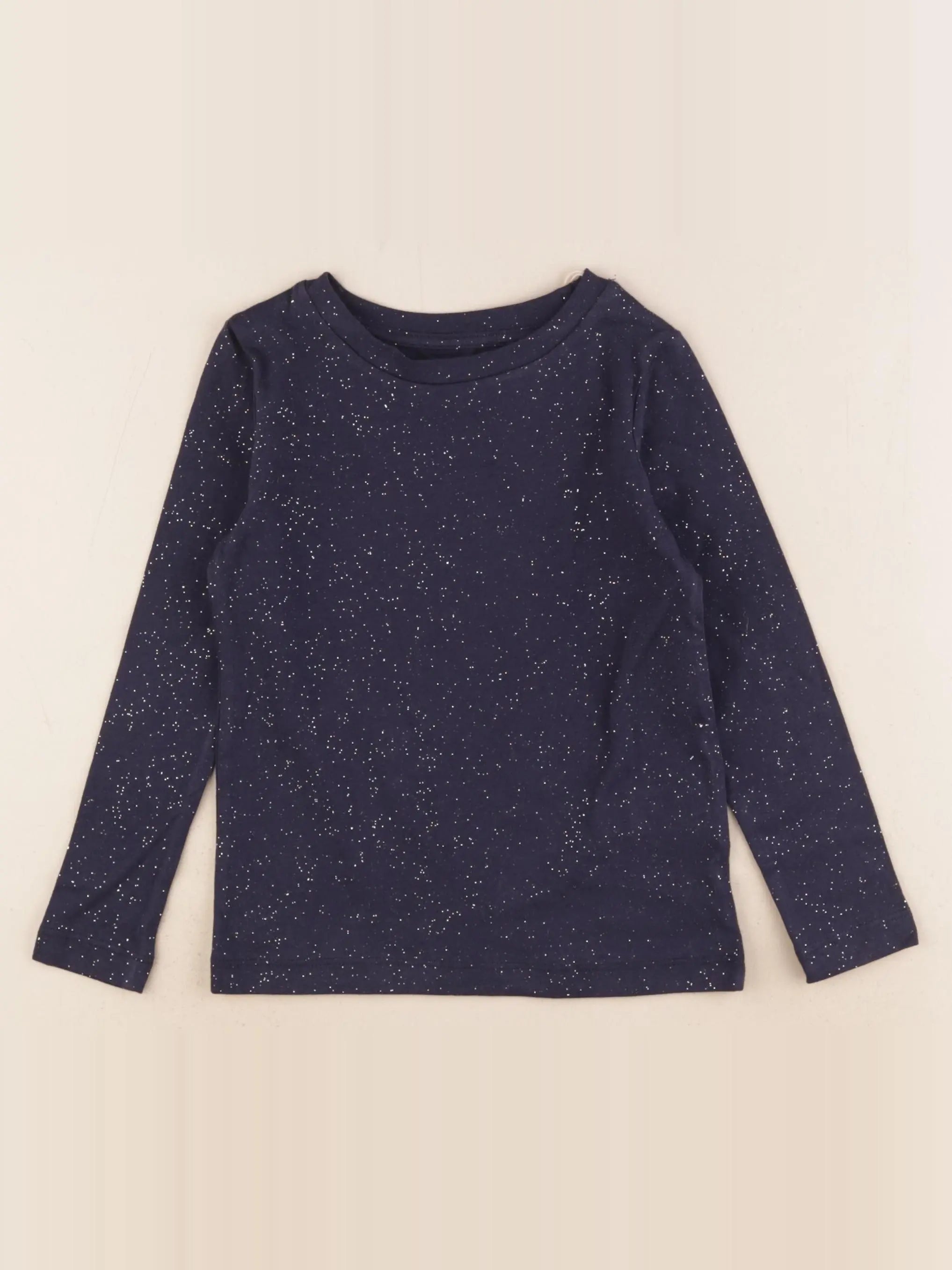 Monoprix - tee-shirt bleu, argent - 4 ans
