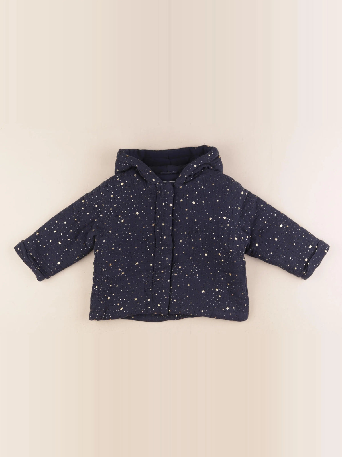 Vertbaudet - veste doublé bleu, or - 18 mois