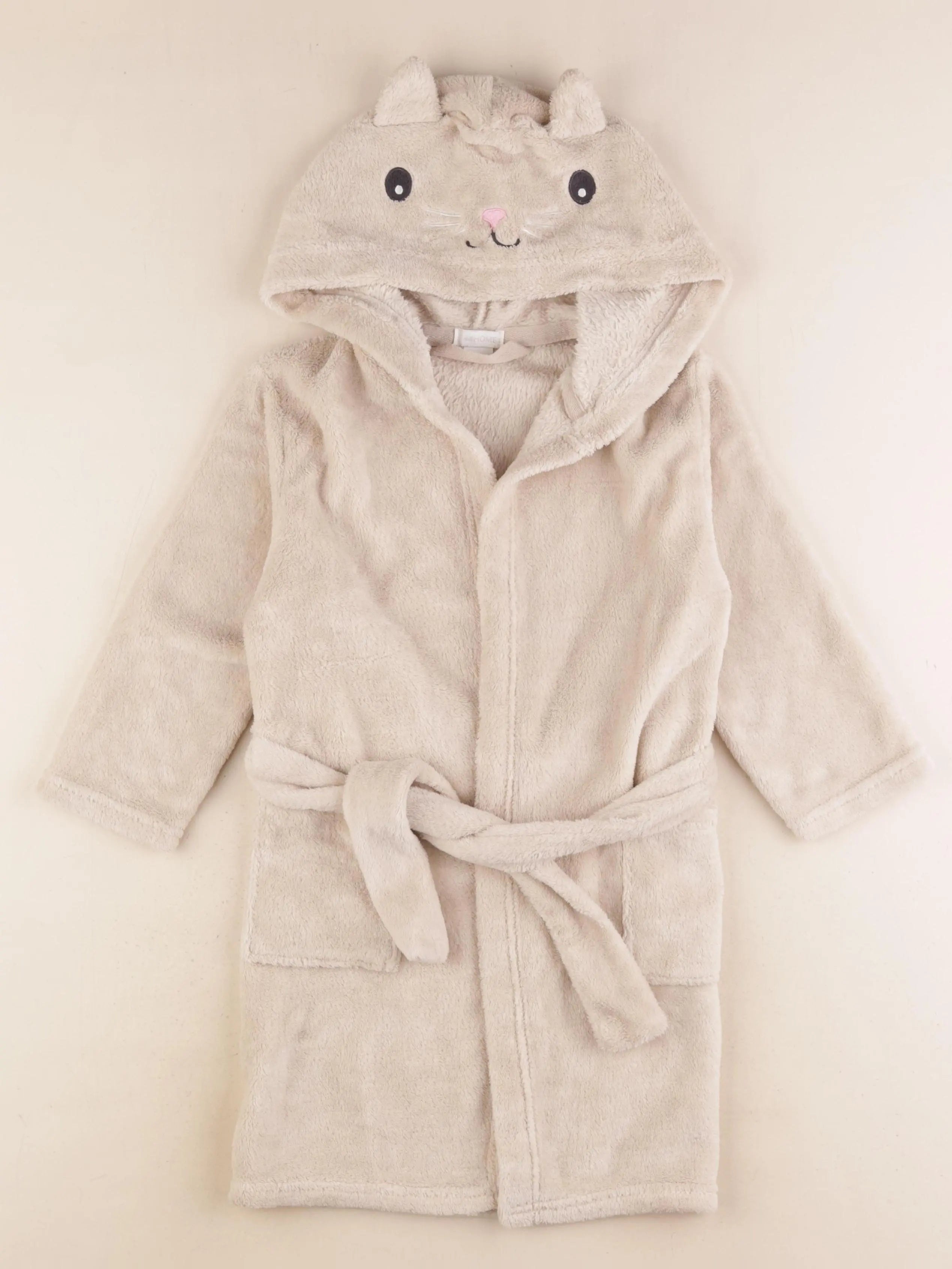 H&M - robe de chambre beige - 2/4 ans