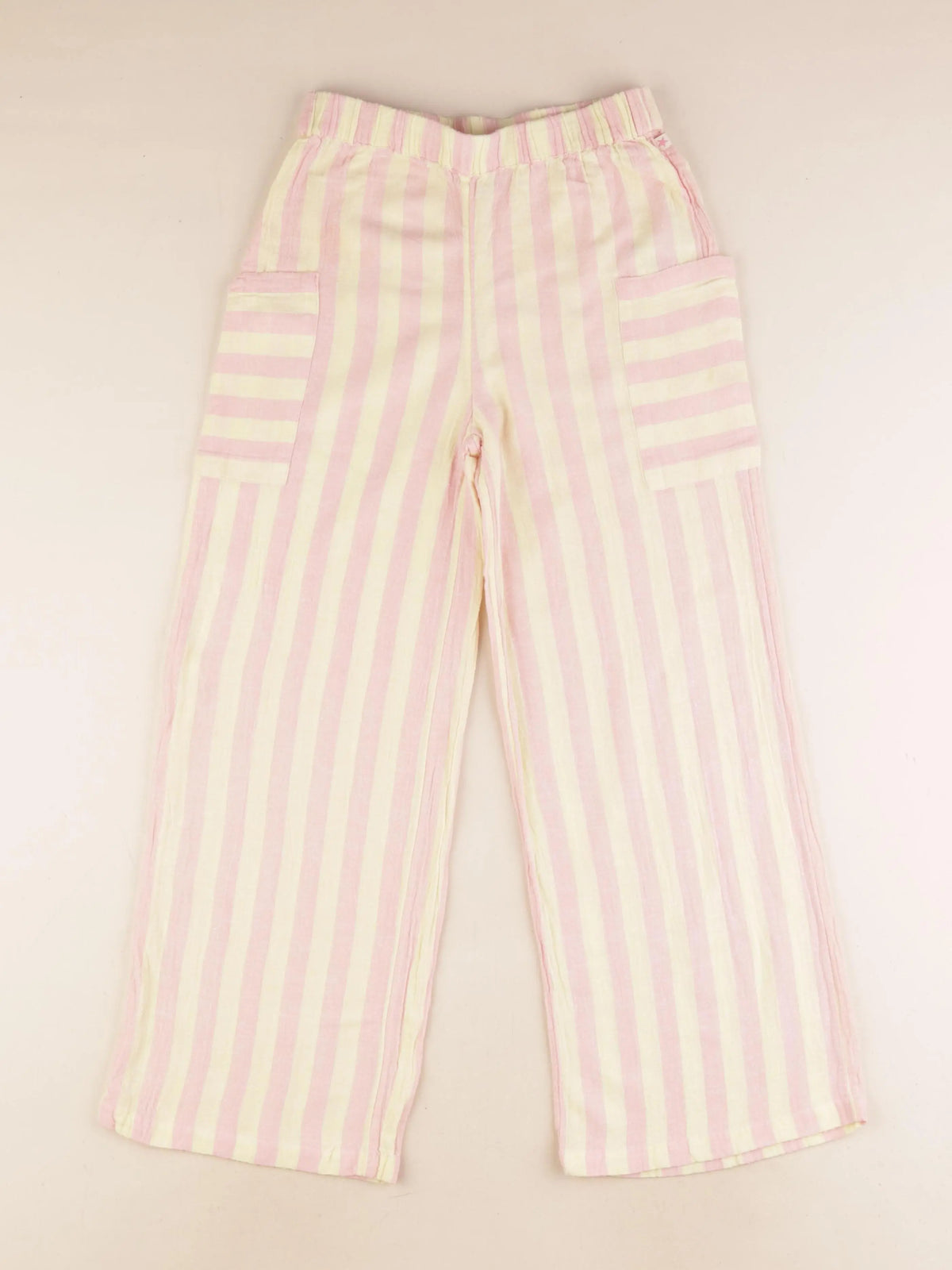 Bonton - pantalon beige, rose - 10 ans
