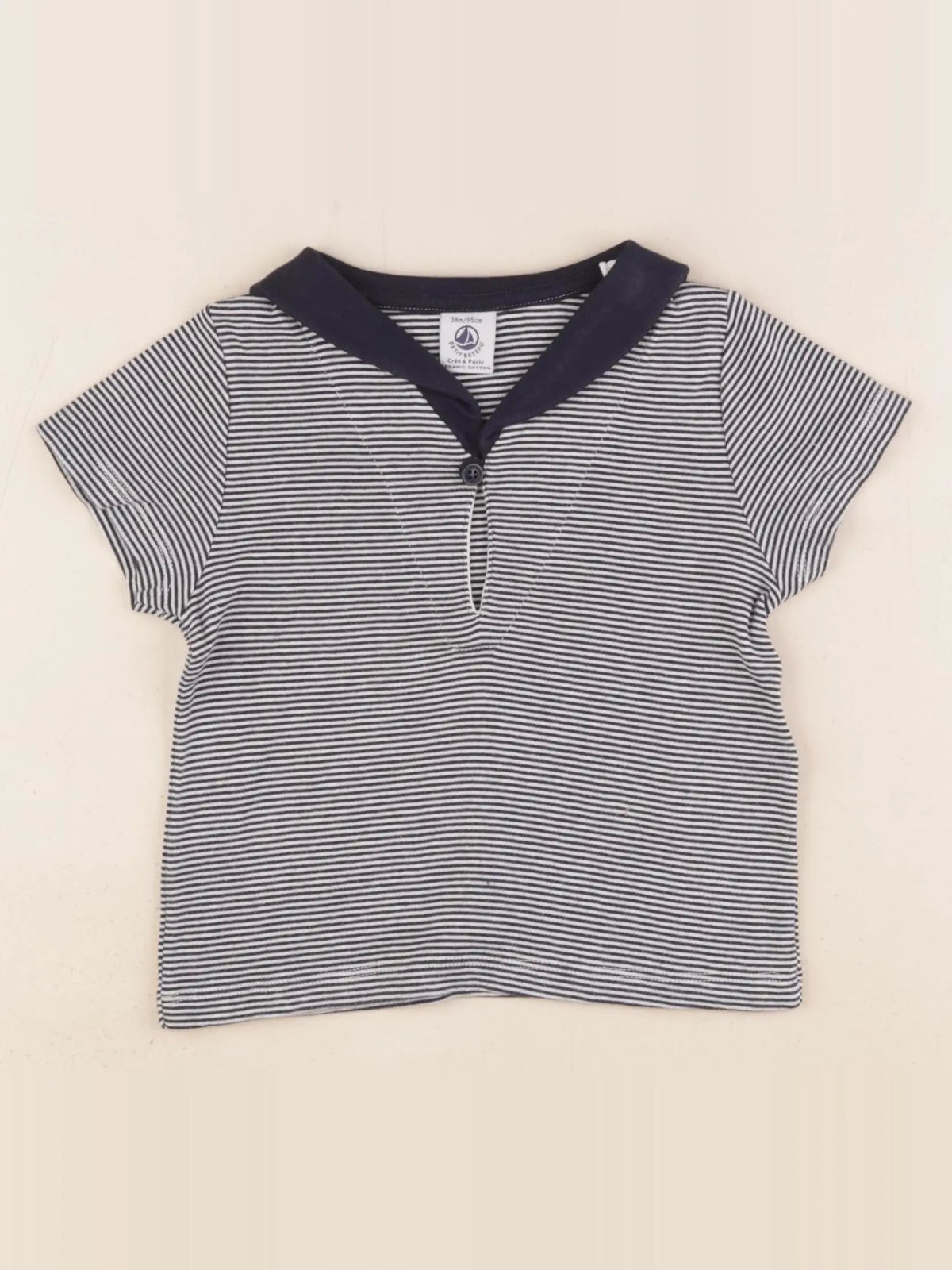 Petit Bateau - tee-shirt bleu - 36 mois