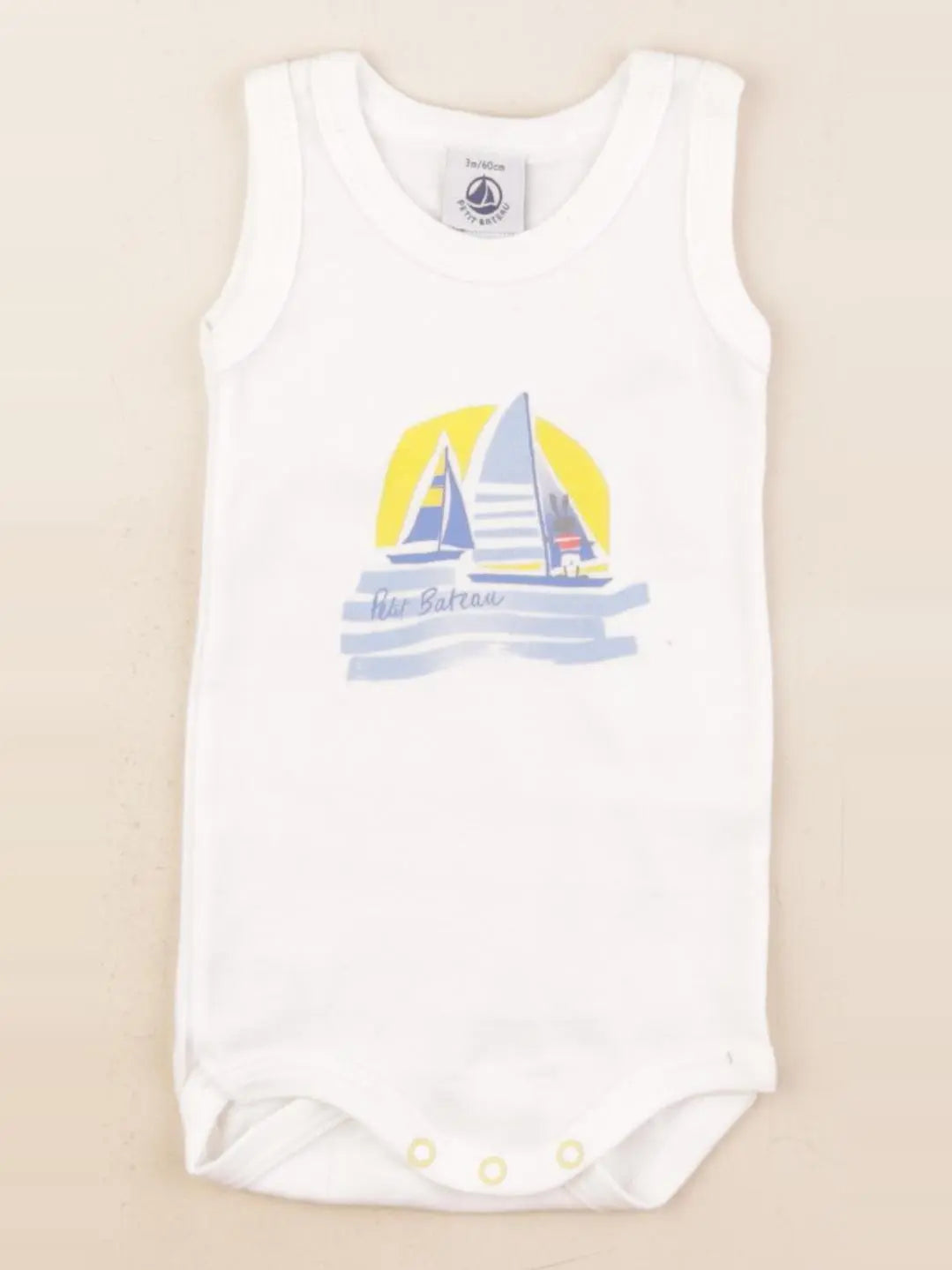 Petit Bateau - body blanc - 3 mois