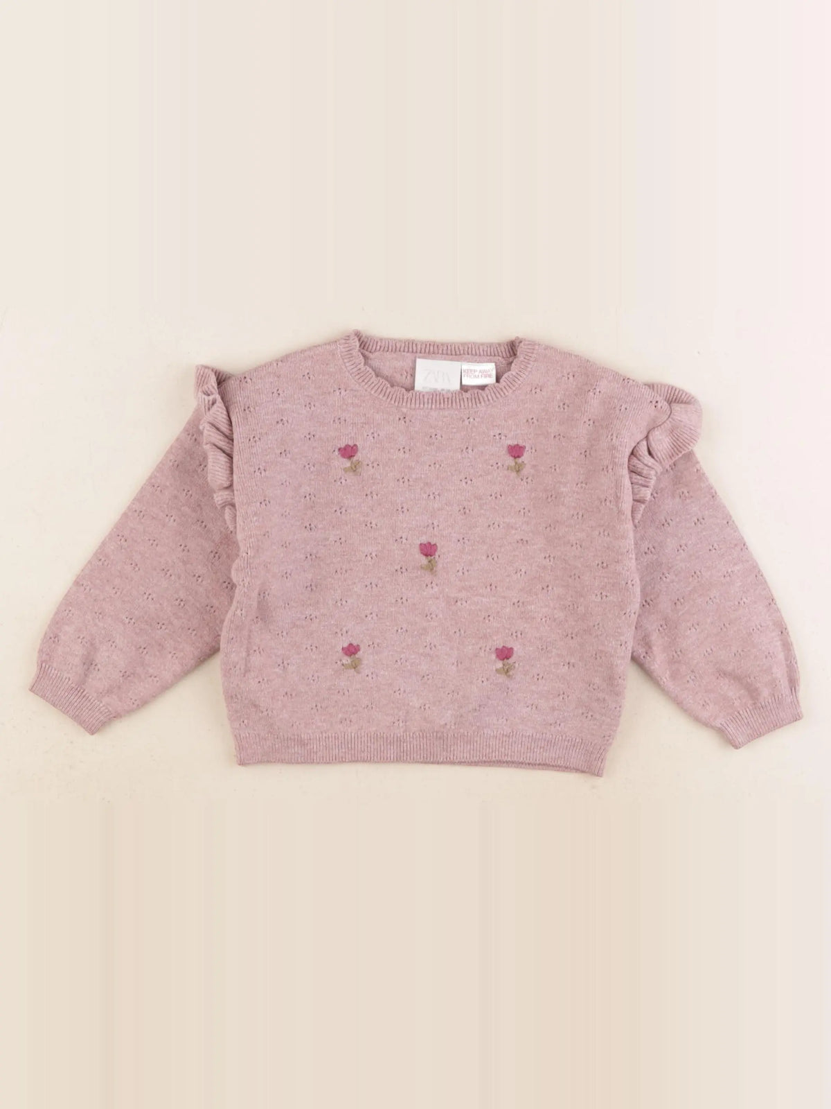 Zara - pull rose - 18 mois