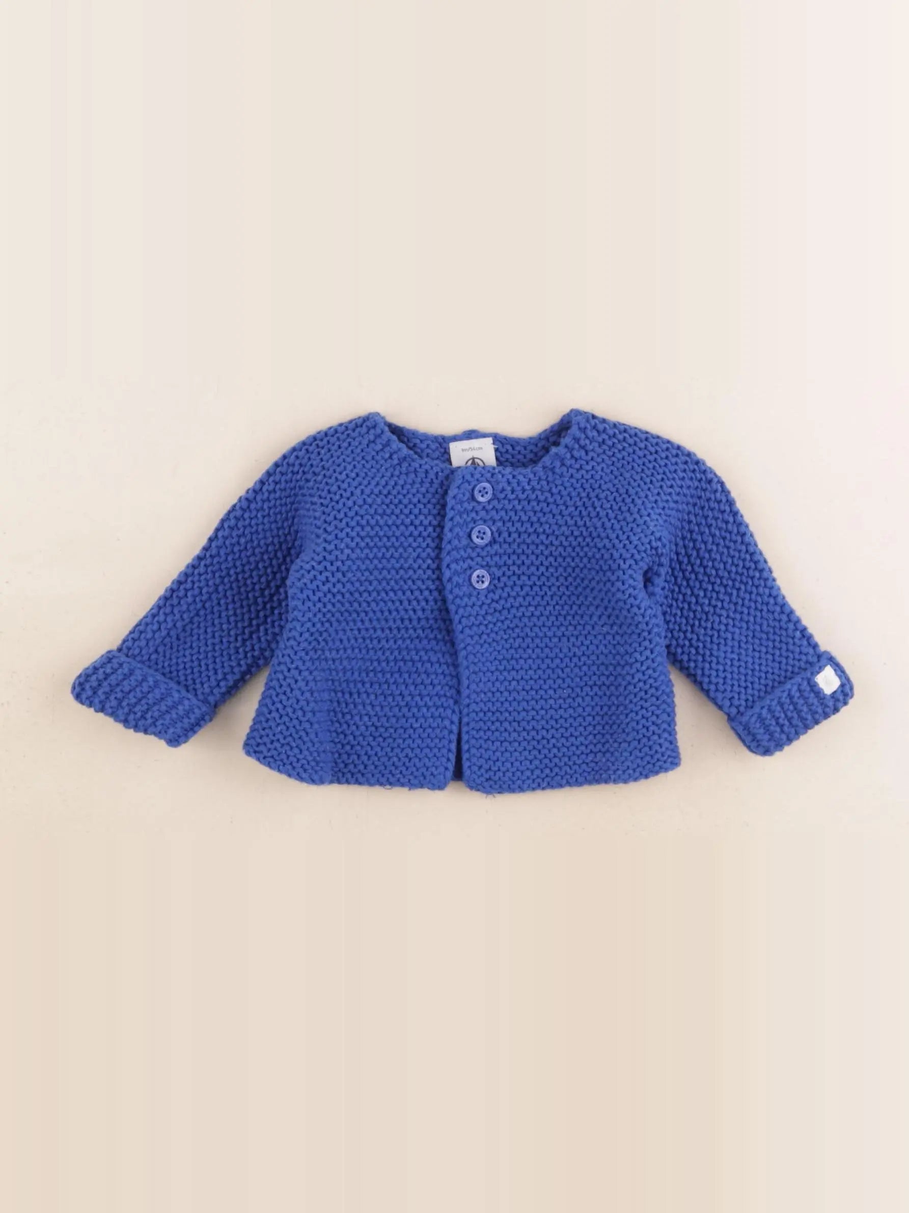 Petit Bateau - gilet bleu - 1 mois