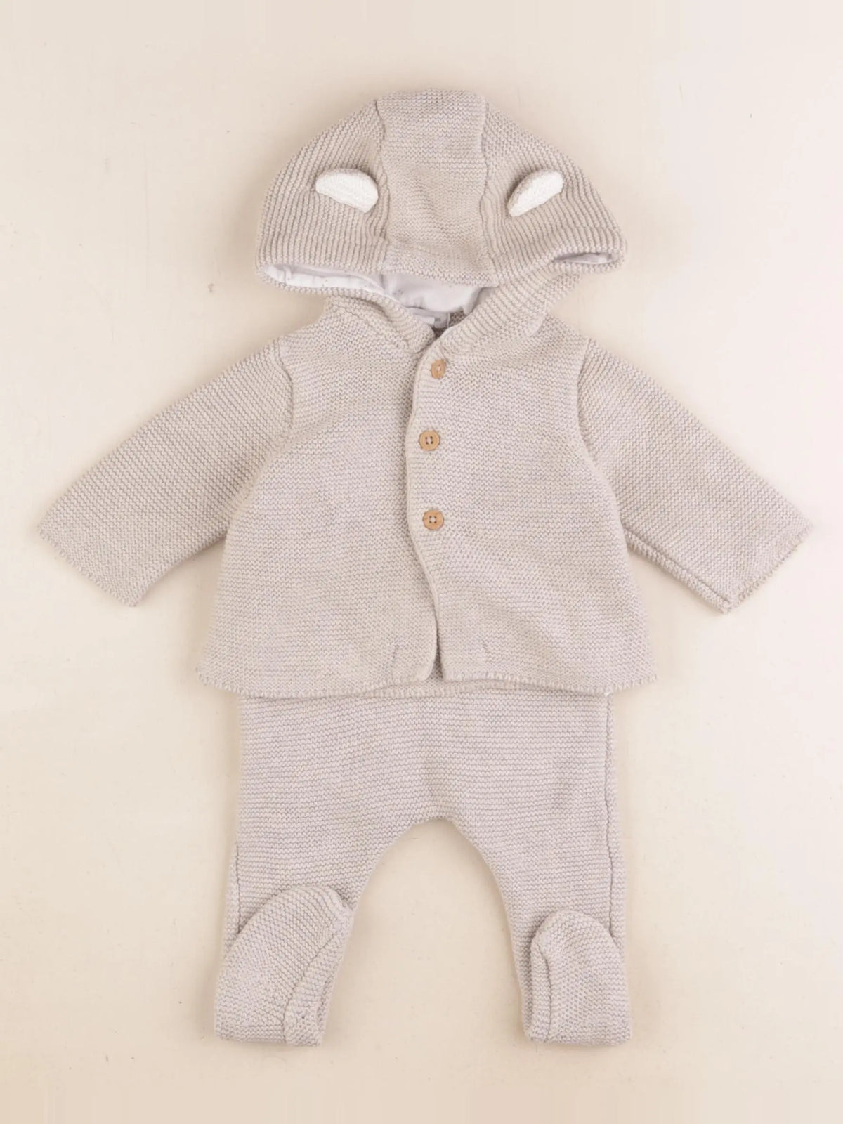 Vertbaudet - ensemble marron - 1 mois