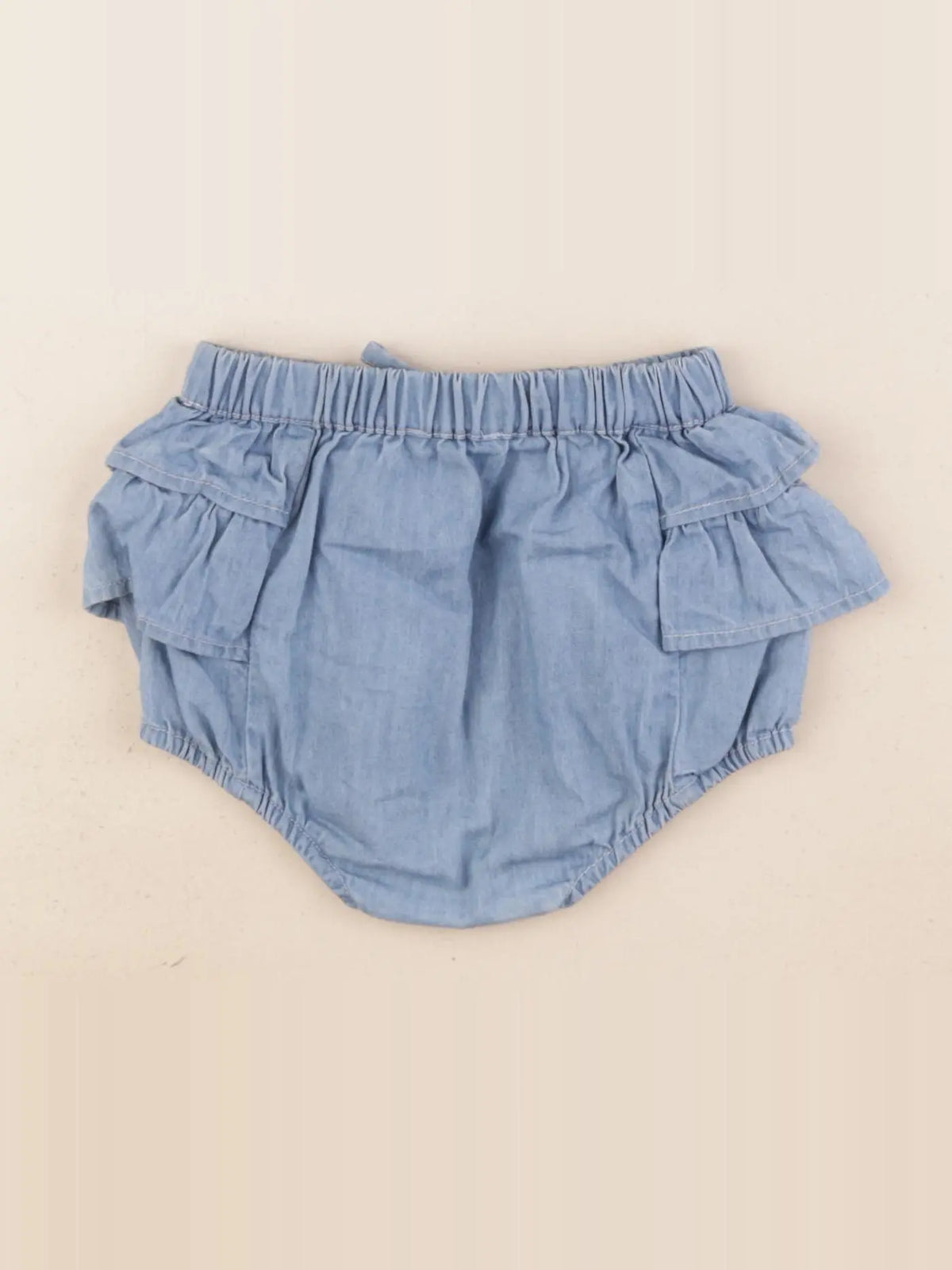 Boutchou - bloomer volants au dos bleu - 6 mois