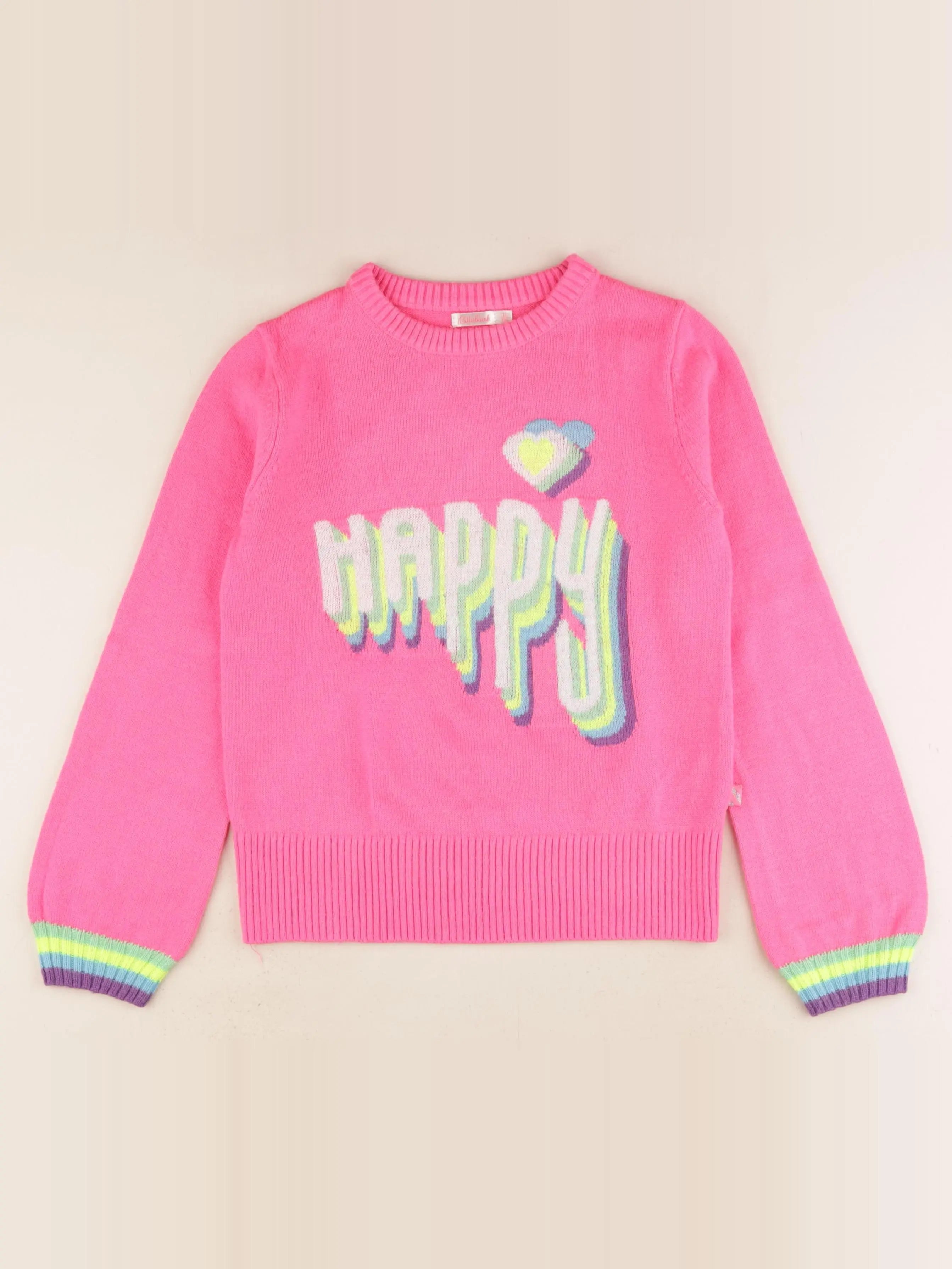 Billie Blush - pull rose - 10 ans