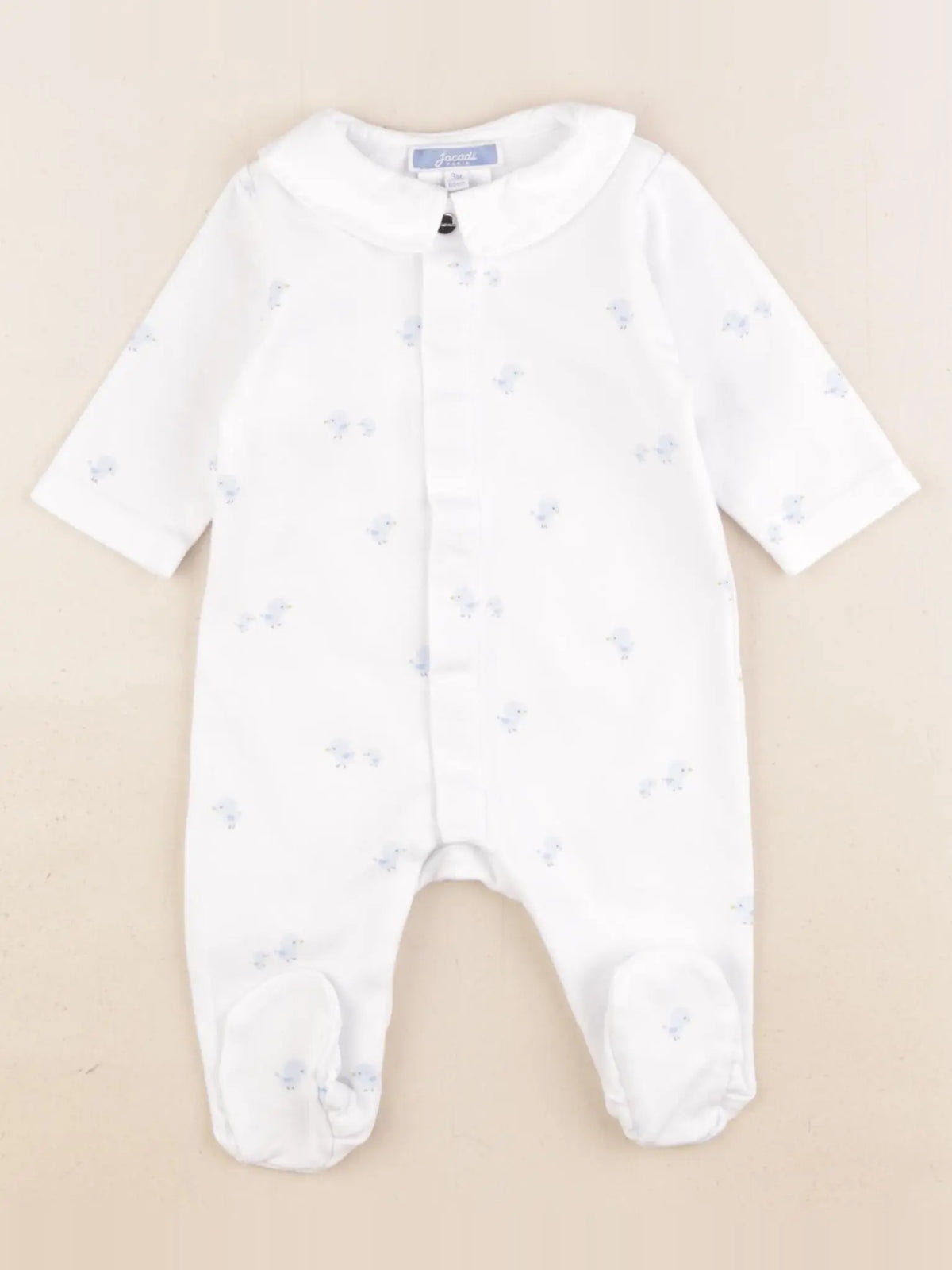 Jacadi - pyjama coton bleu, blanc - 3 mois