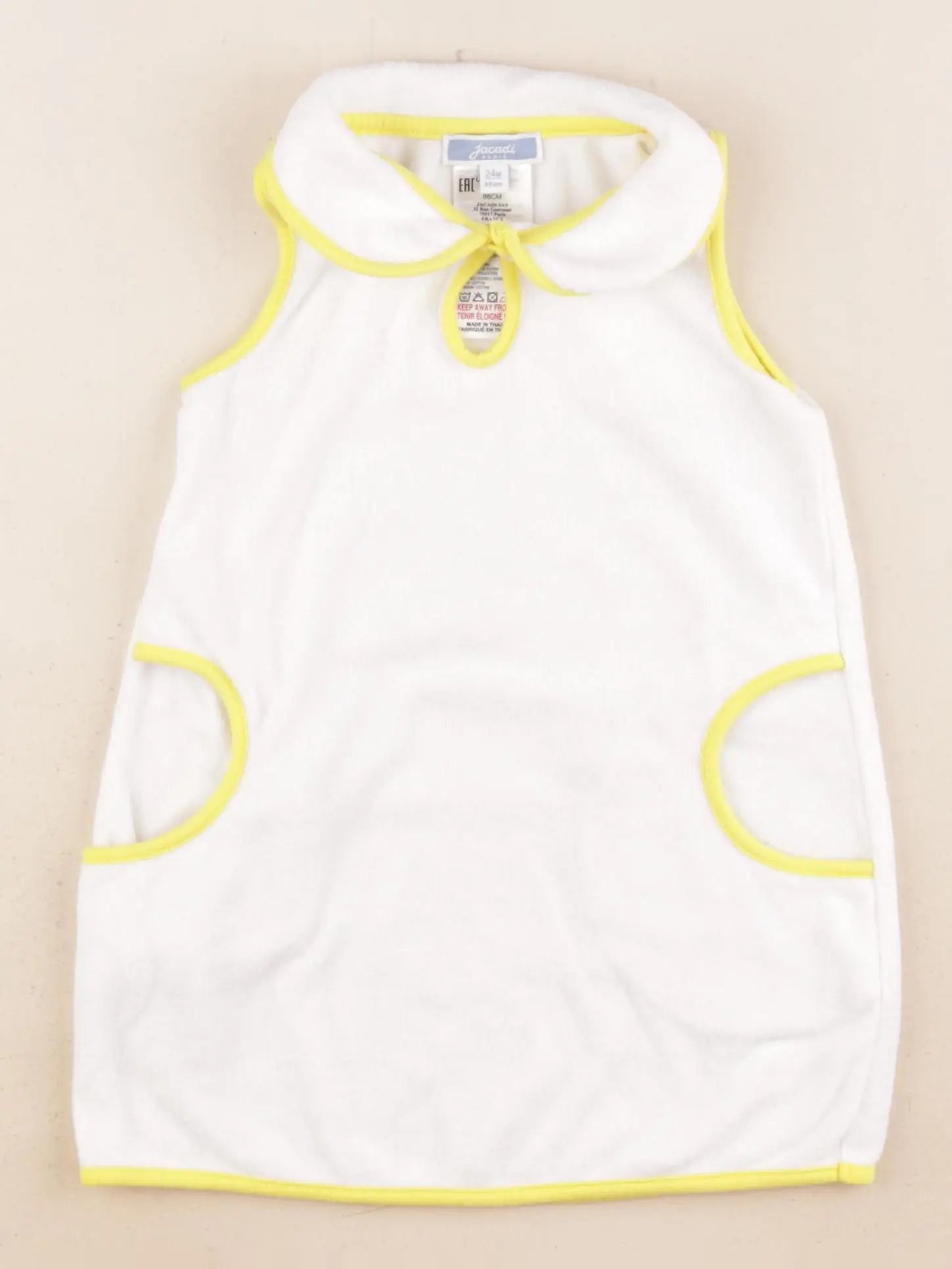 Jacadi - robe blanc, jaune - 24 mois