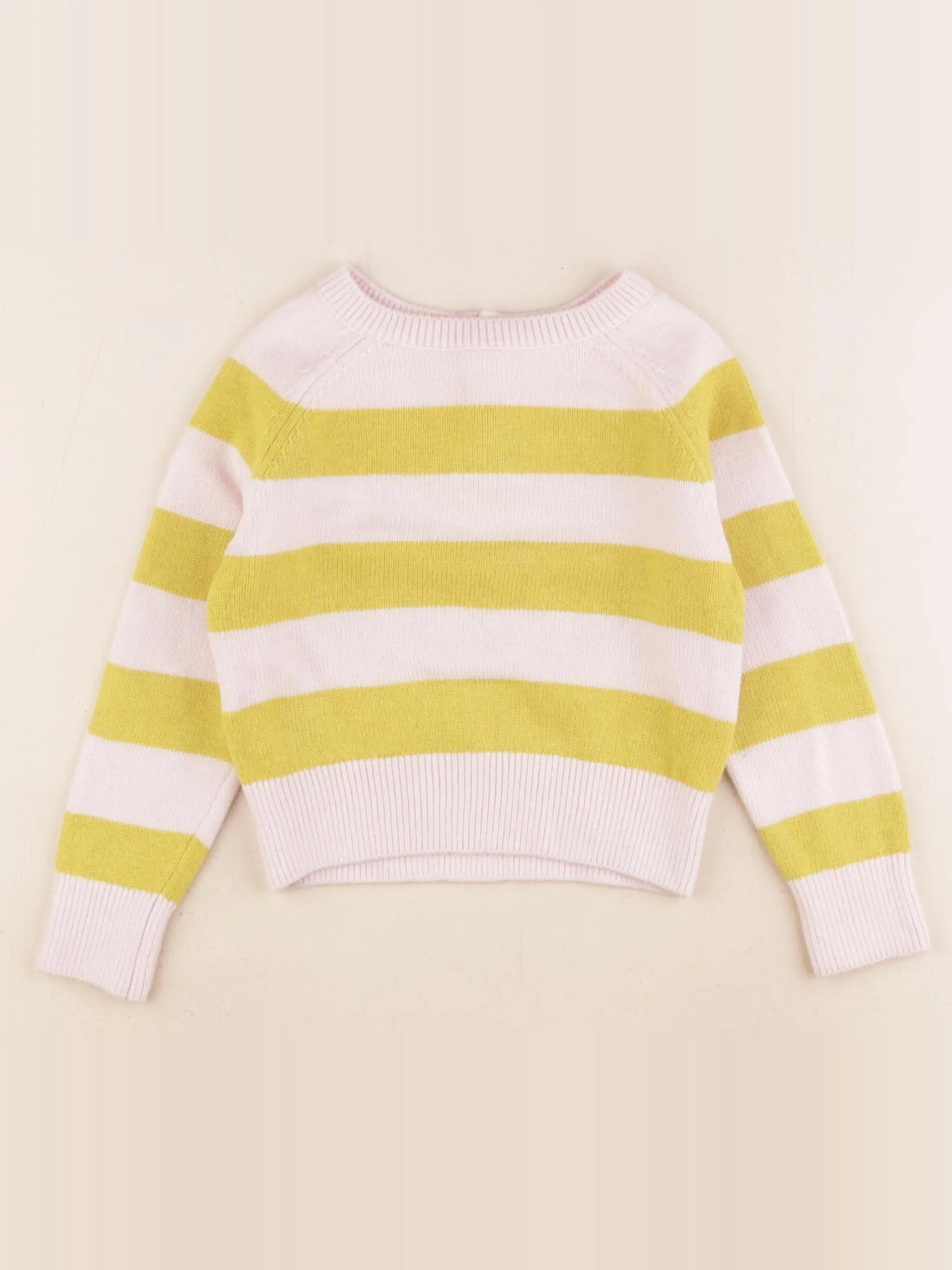 Jacadi - pull jaune, rose - 3 ans
