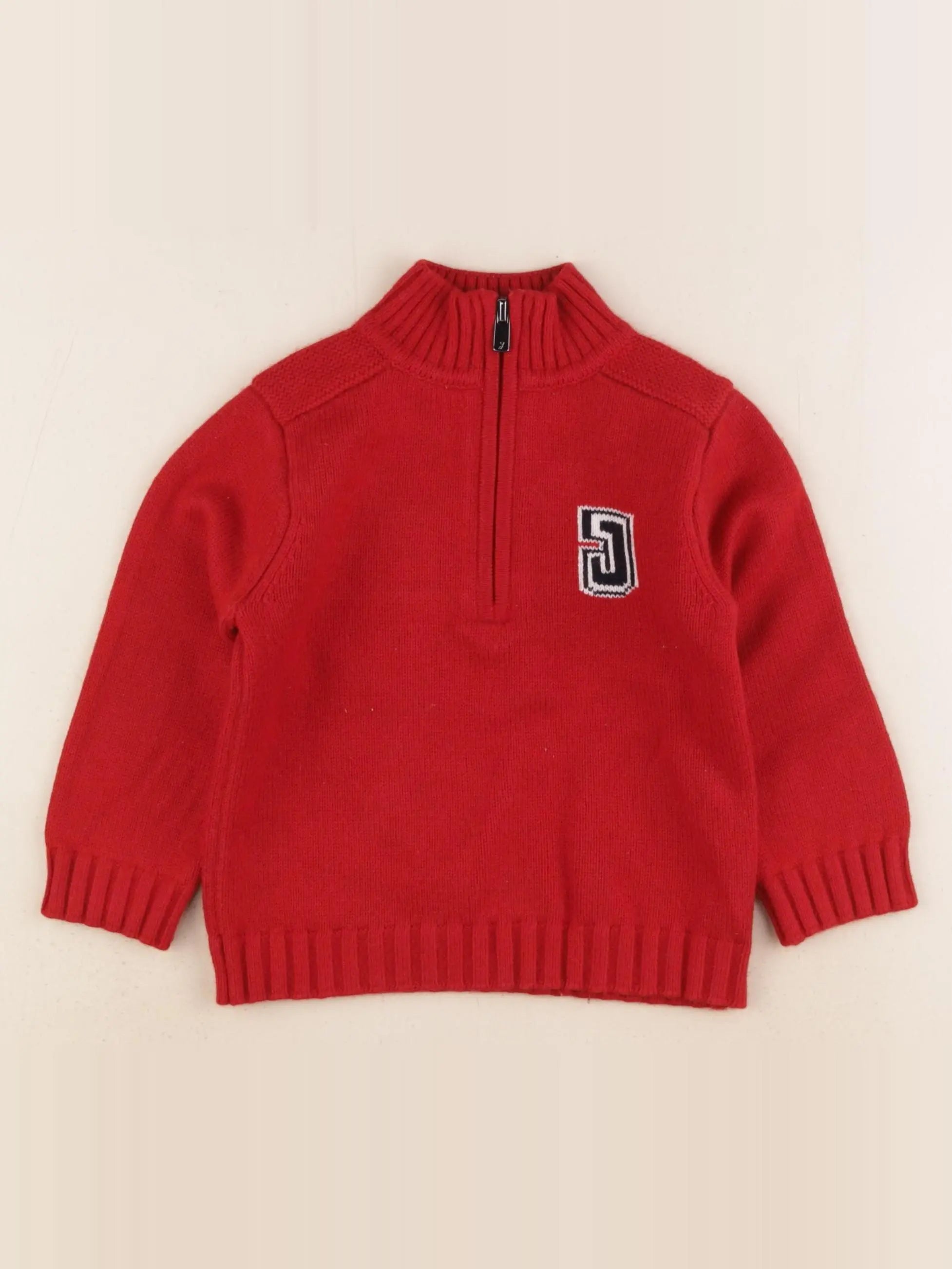Jacadi - pull rouge - 36 mois