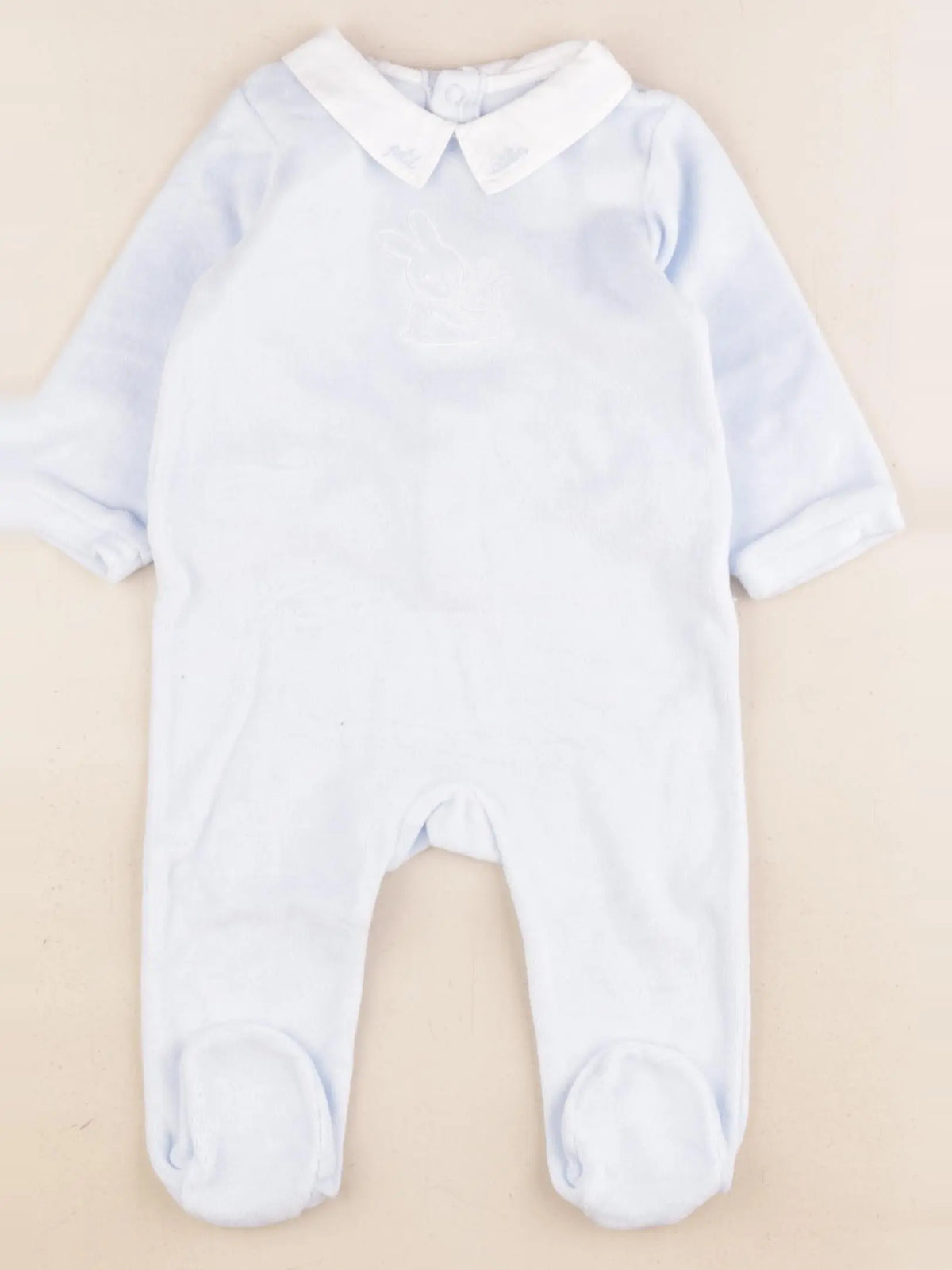 Jacadi - pyjama velours bleu - 6 mois