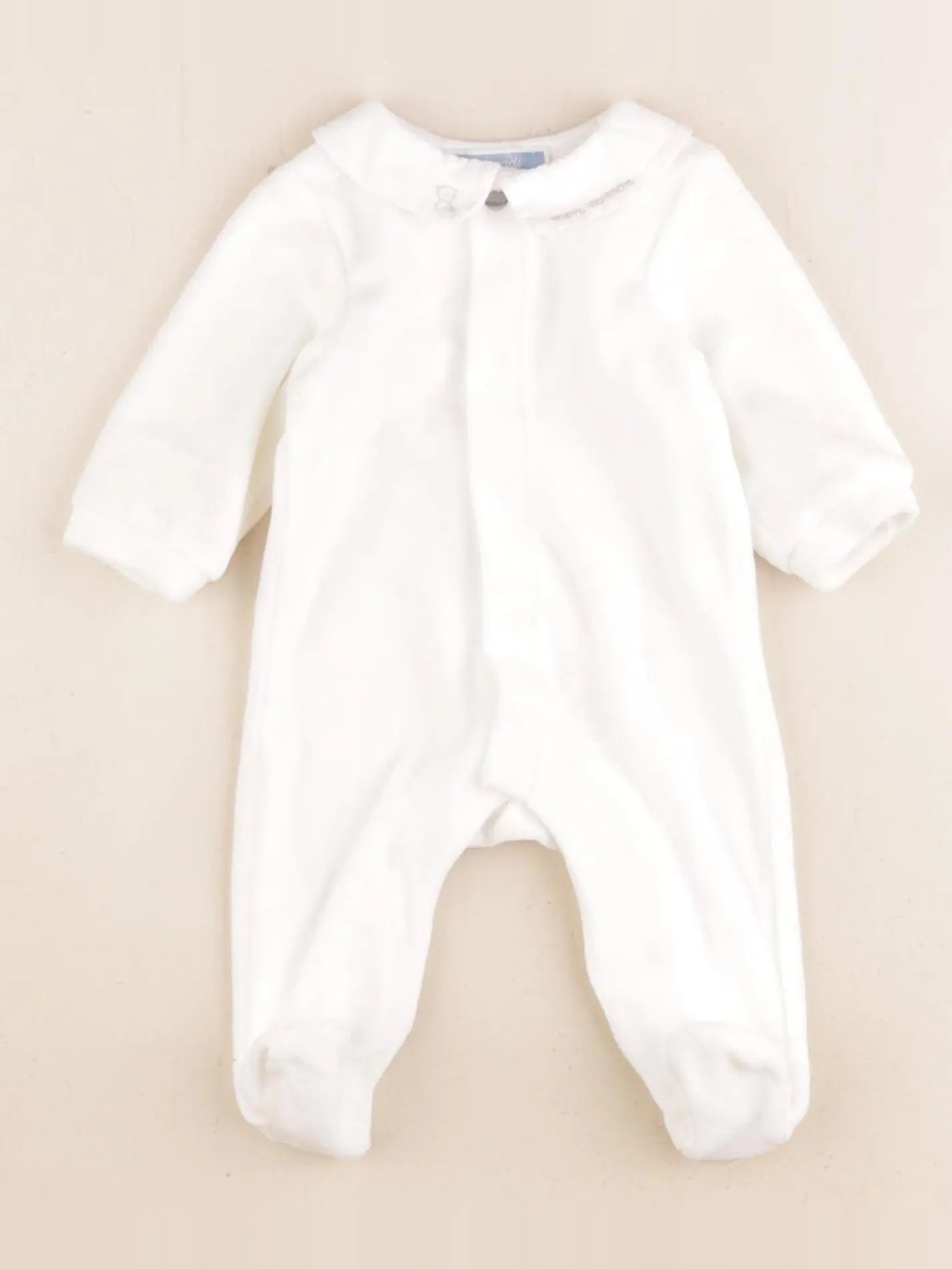 Jacadi - pyjama velours blanc - 1 mois