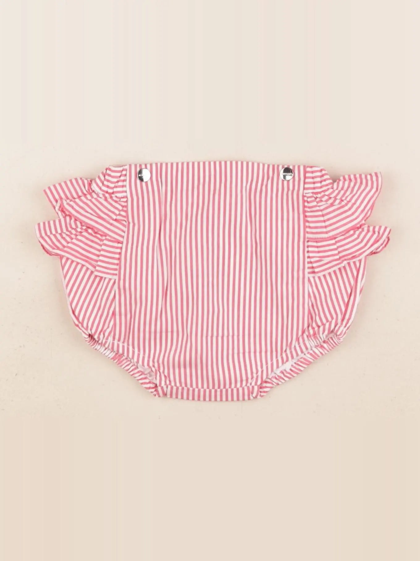 Jacadi - bloomer volants au dos rose, blanc - 3 mois