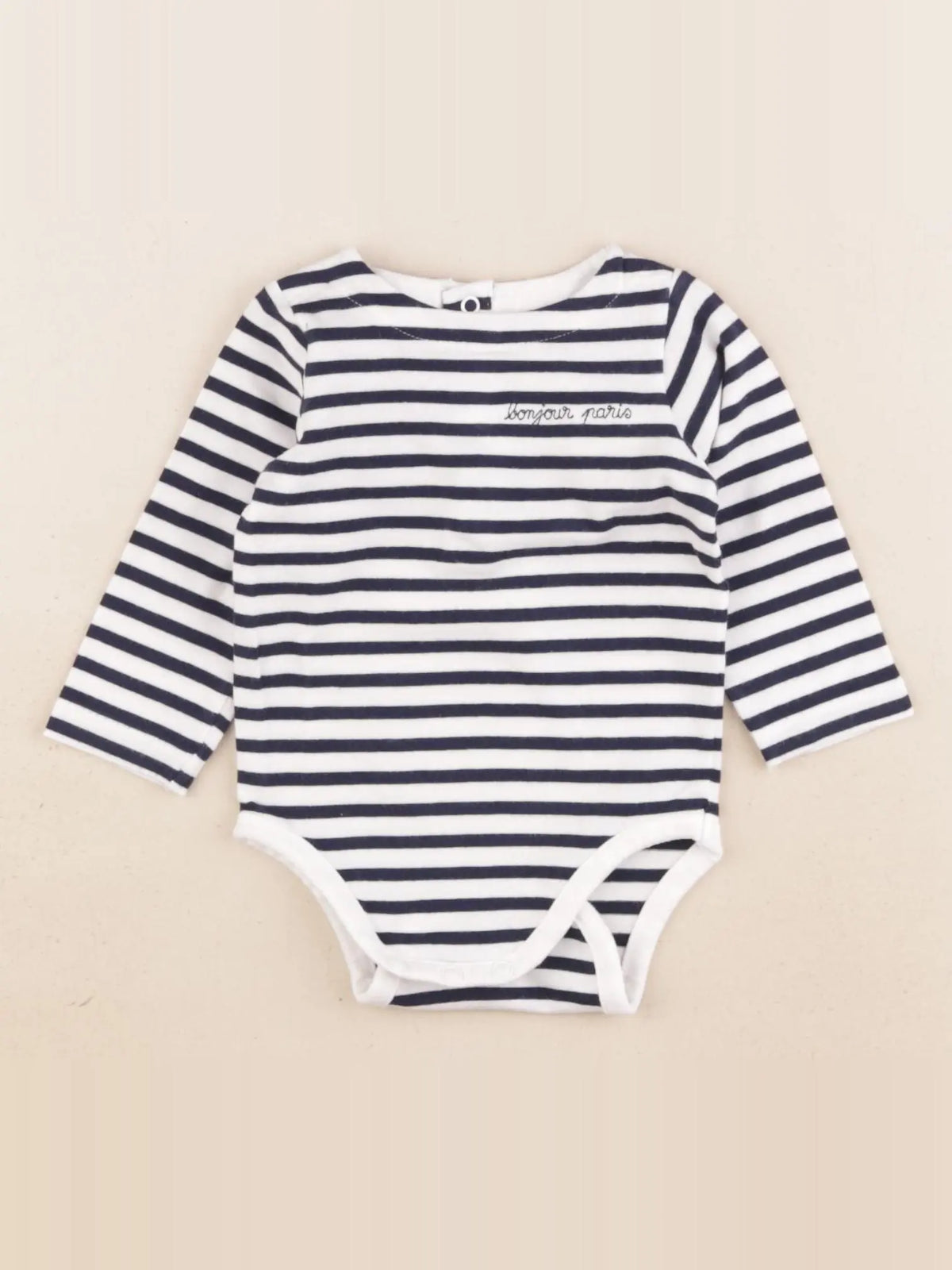 Jacadi - body blanc, bleu - 3 mois