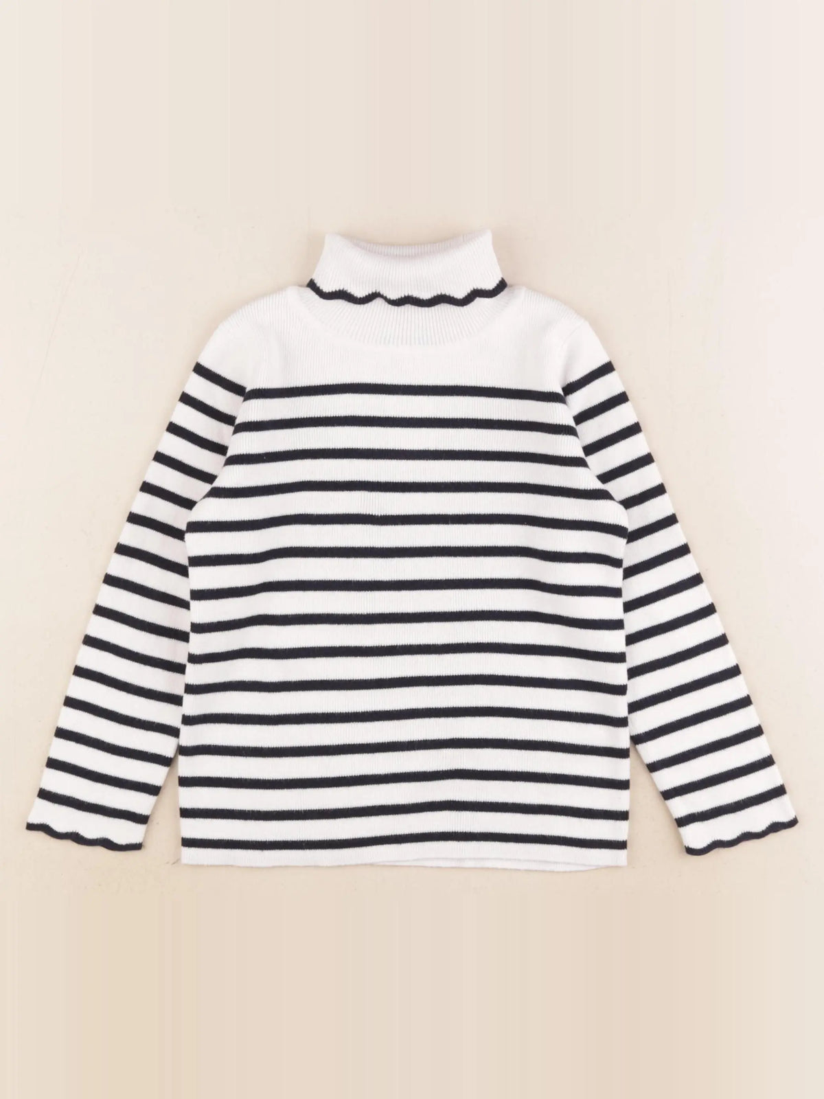 Jacadi - pull blanc, bleu - 4 ans