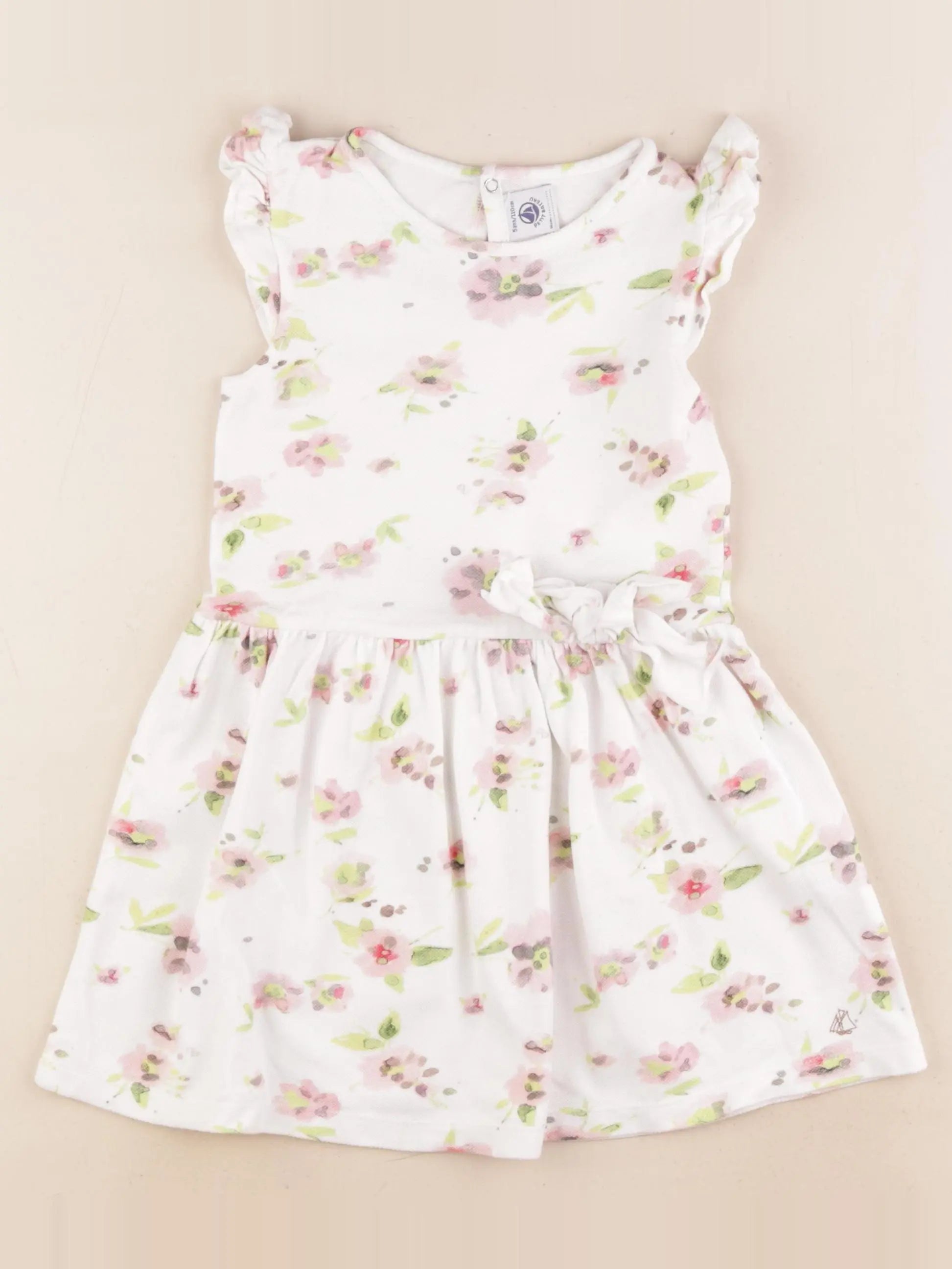 Petit Bateau - robe blanc - 5 ans
