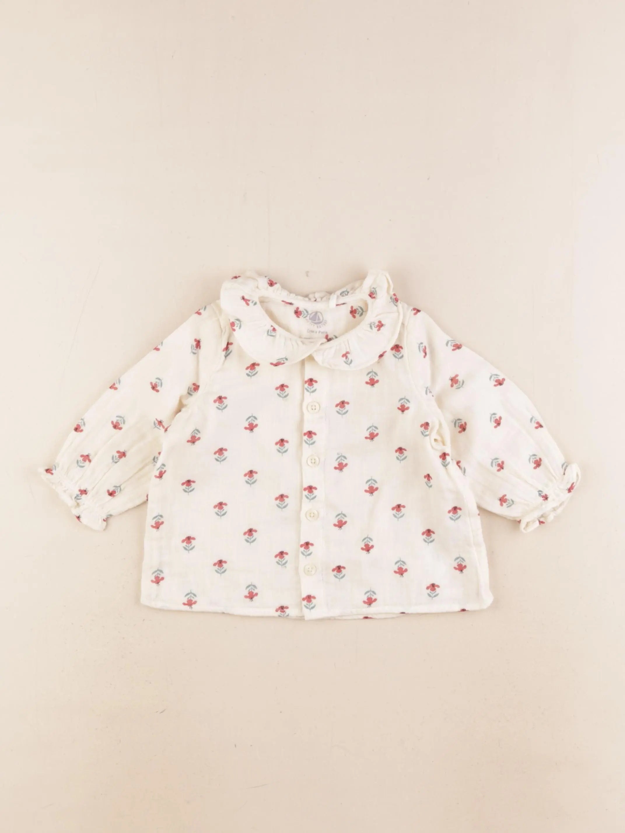 Petit Bateau - blouse beige - 6 mois