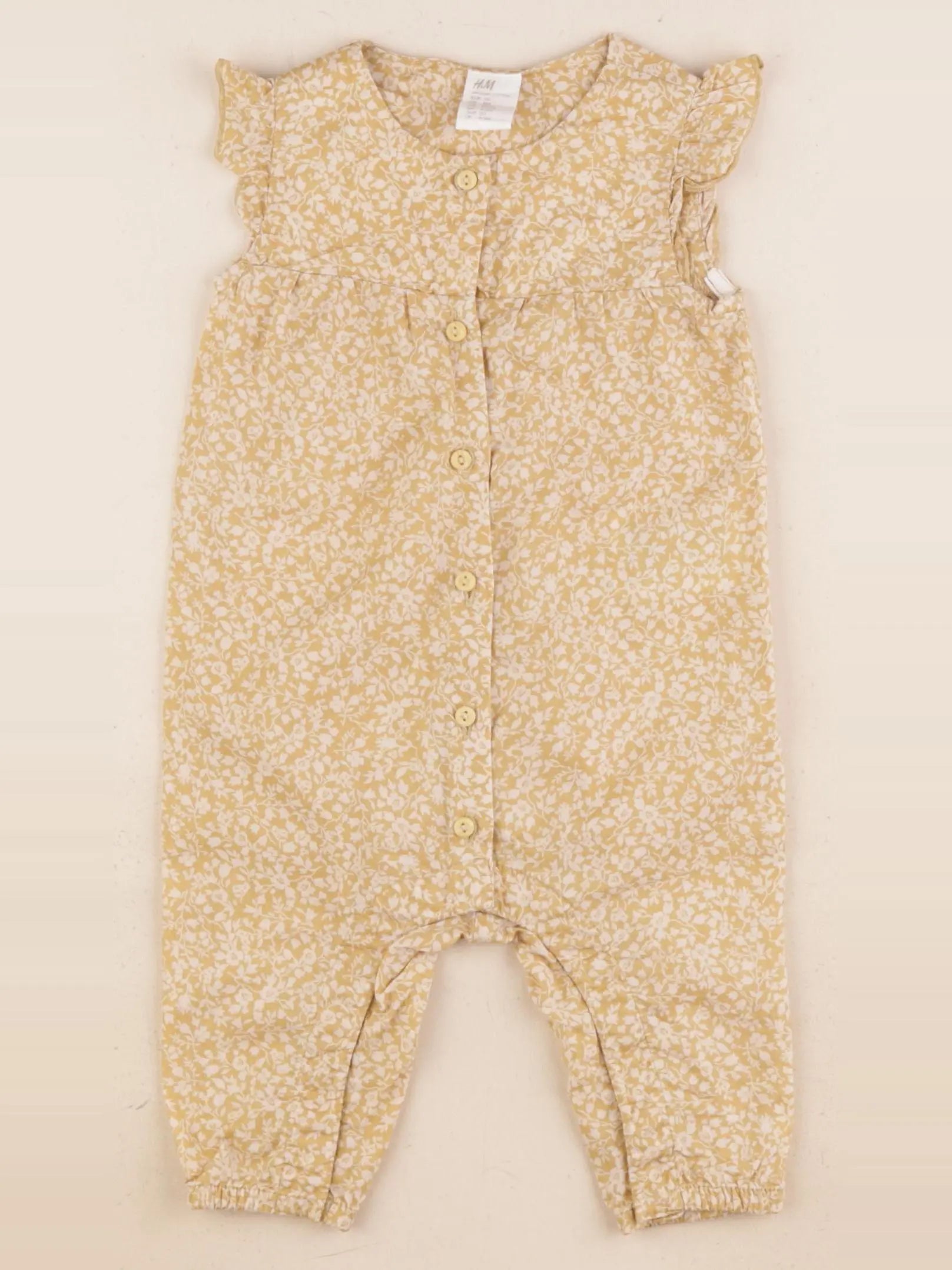 H&M - combinaison jaune - 4/6 mois