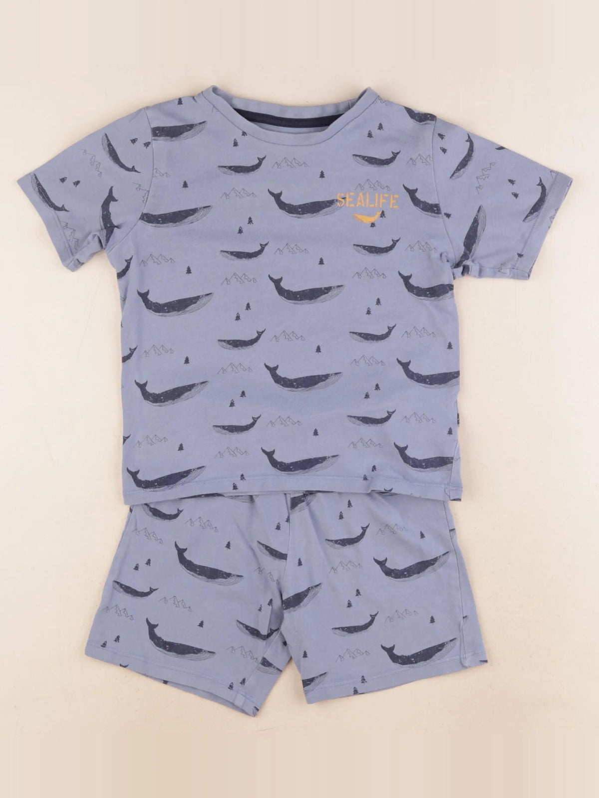 Vertbaudet - pyjama coton bleu - 6 ans