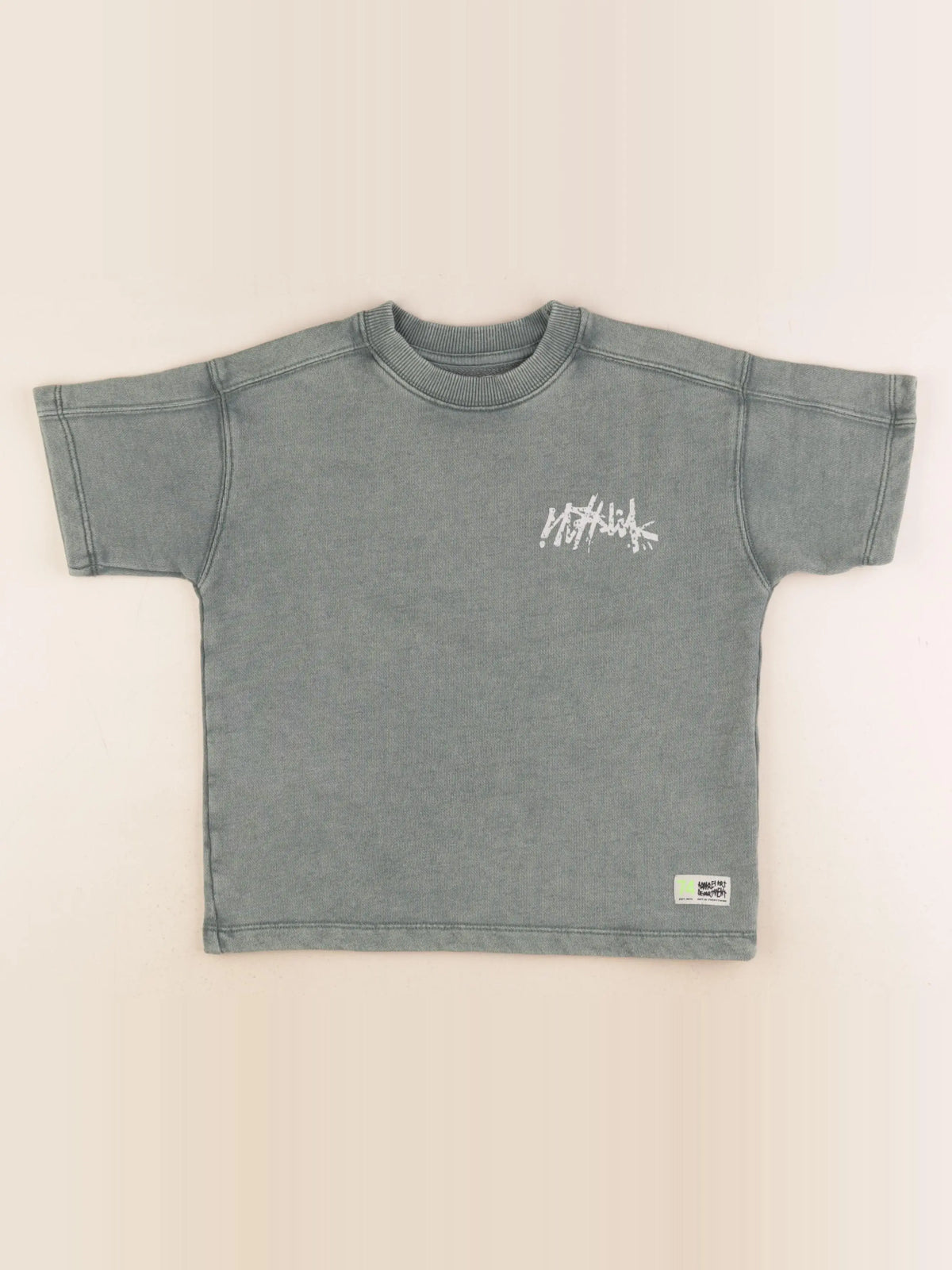 Zara - tee-shirt imprimé au dos vert - 6/7 ans