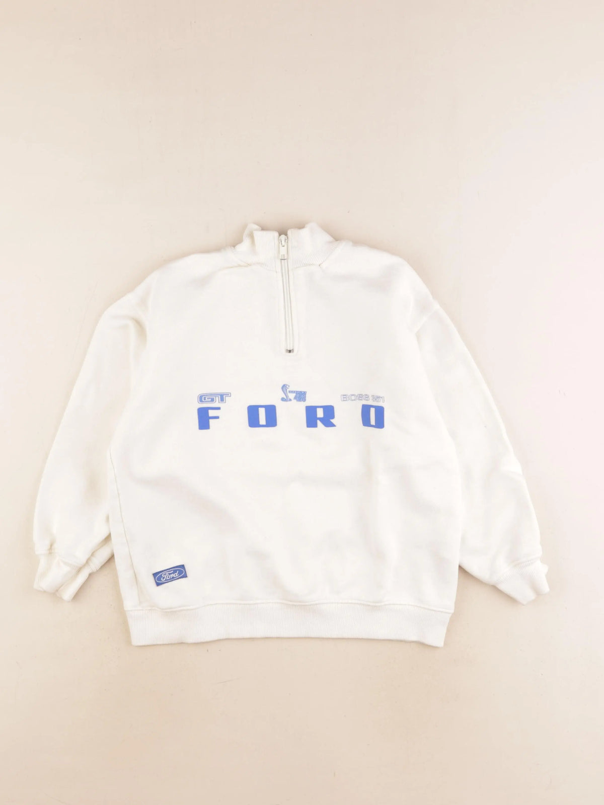Zara - sweat bleu, beige - 6/7 ans