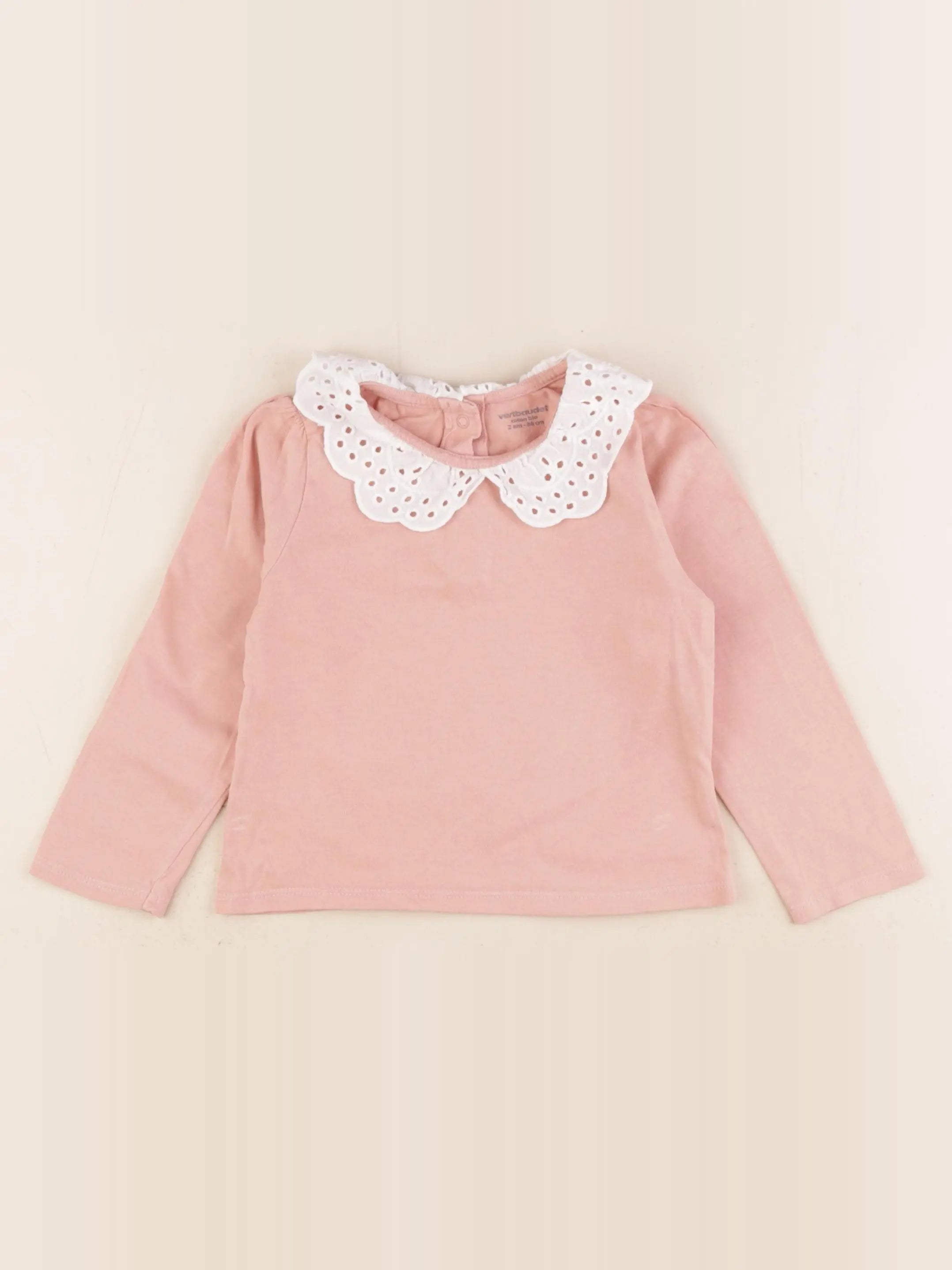 Vertbaudet - tee-shirt rose - 2 ans