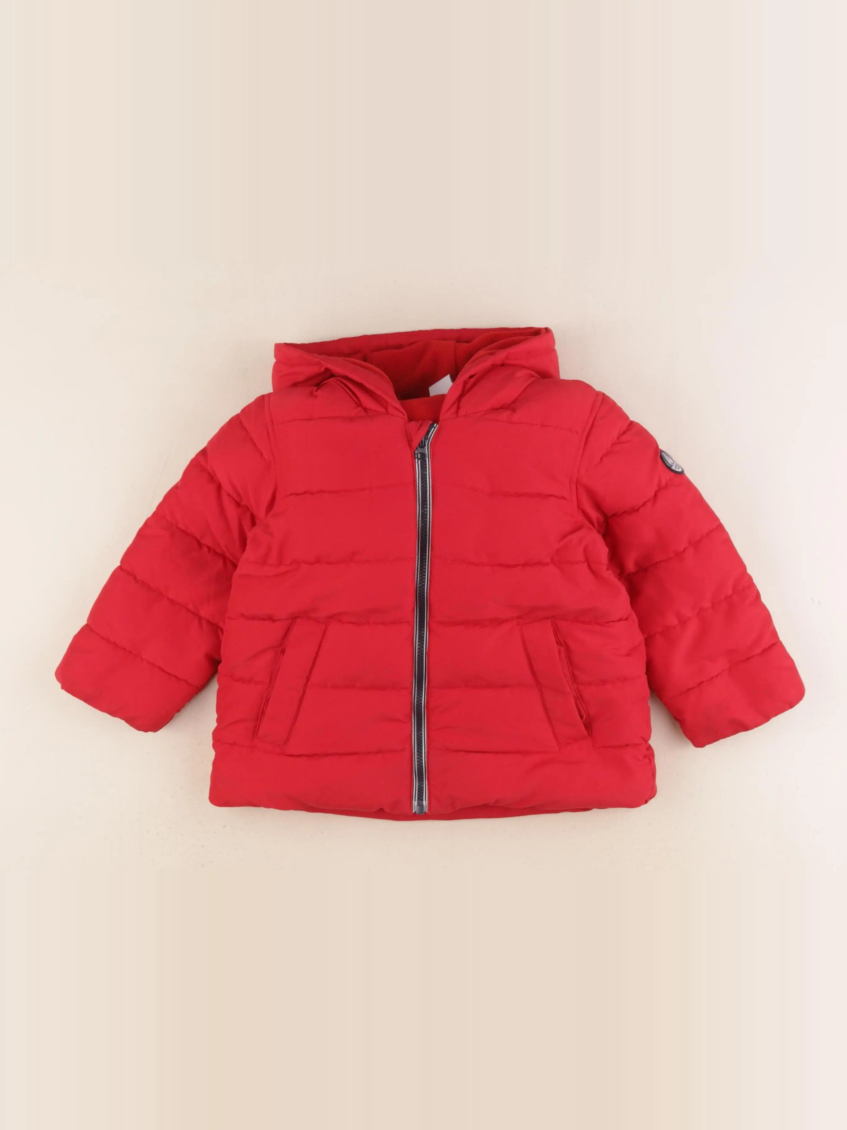 Petit Bateau - doudoune rouge - 24 mois