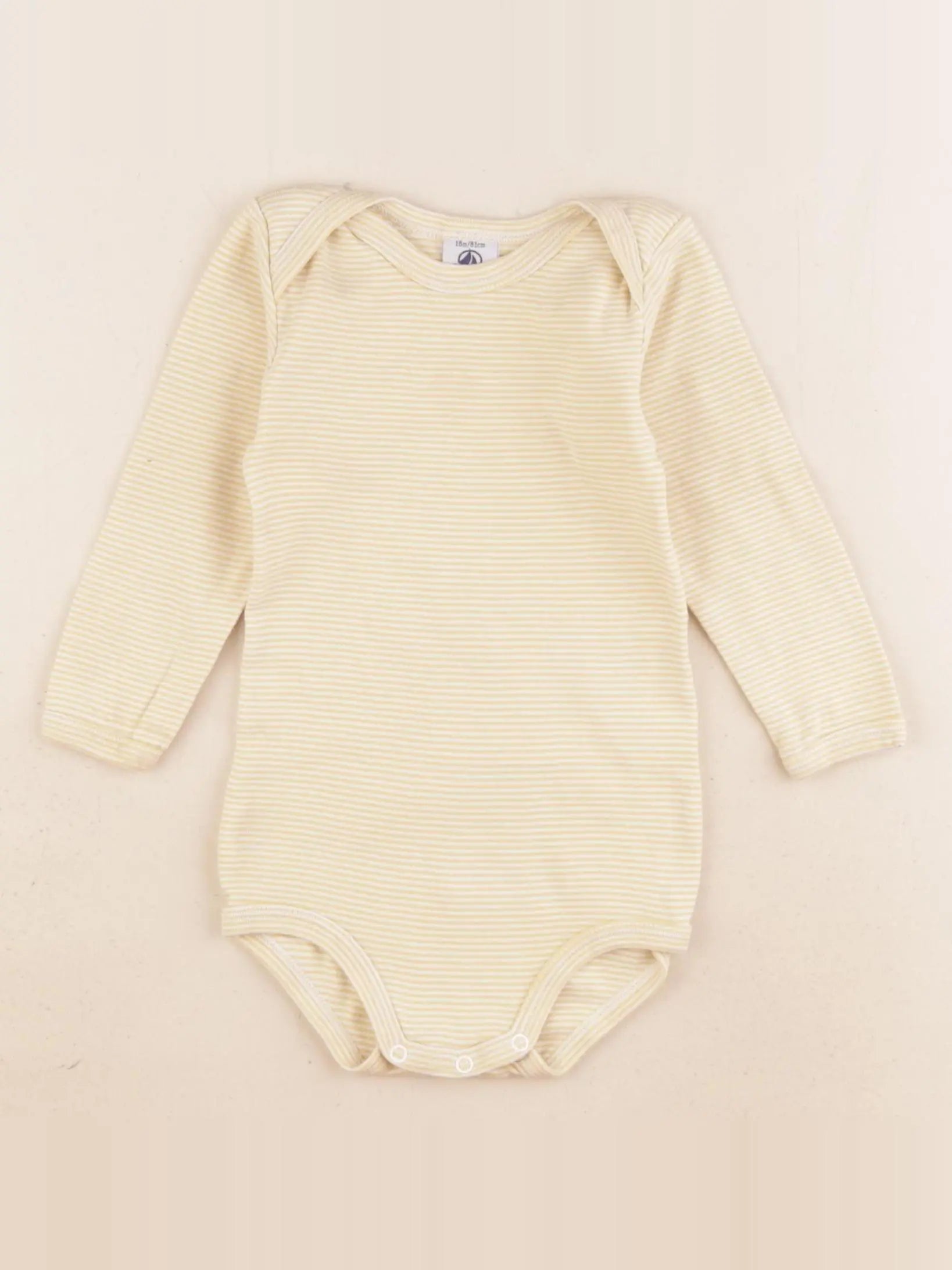 Petit Bateau - body jaune - 18 mois