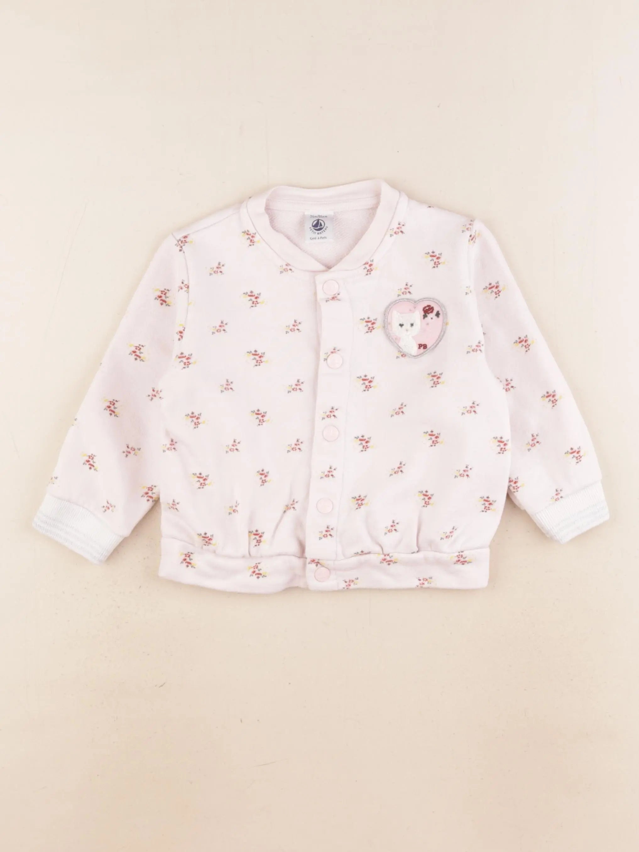 Petit Bateau - sweat rose - 24 mois