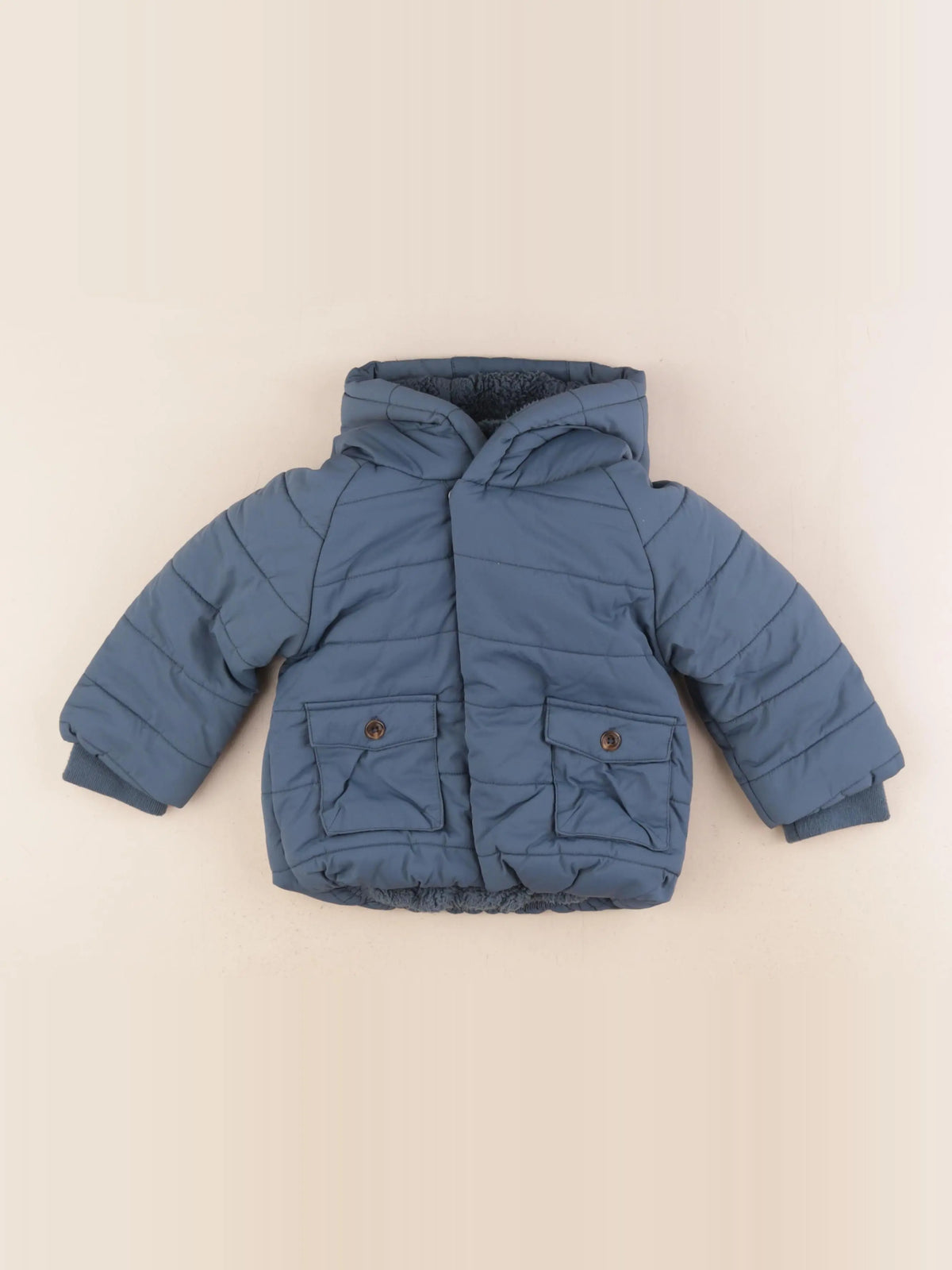 Vertbaudet - doudoune bleu - 24 mois