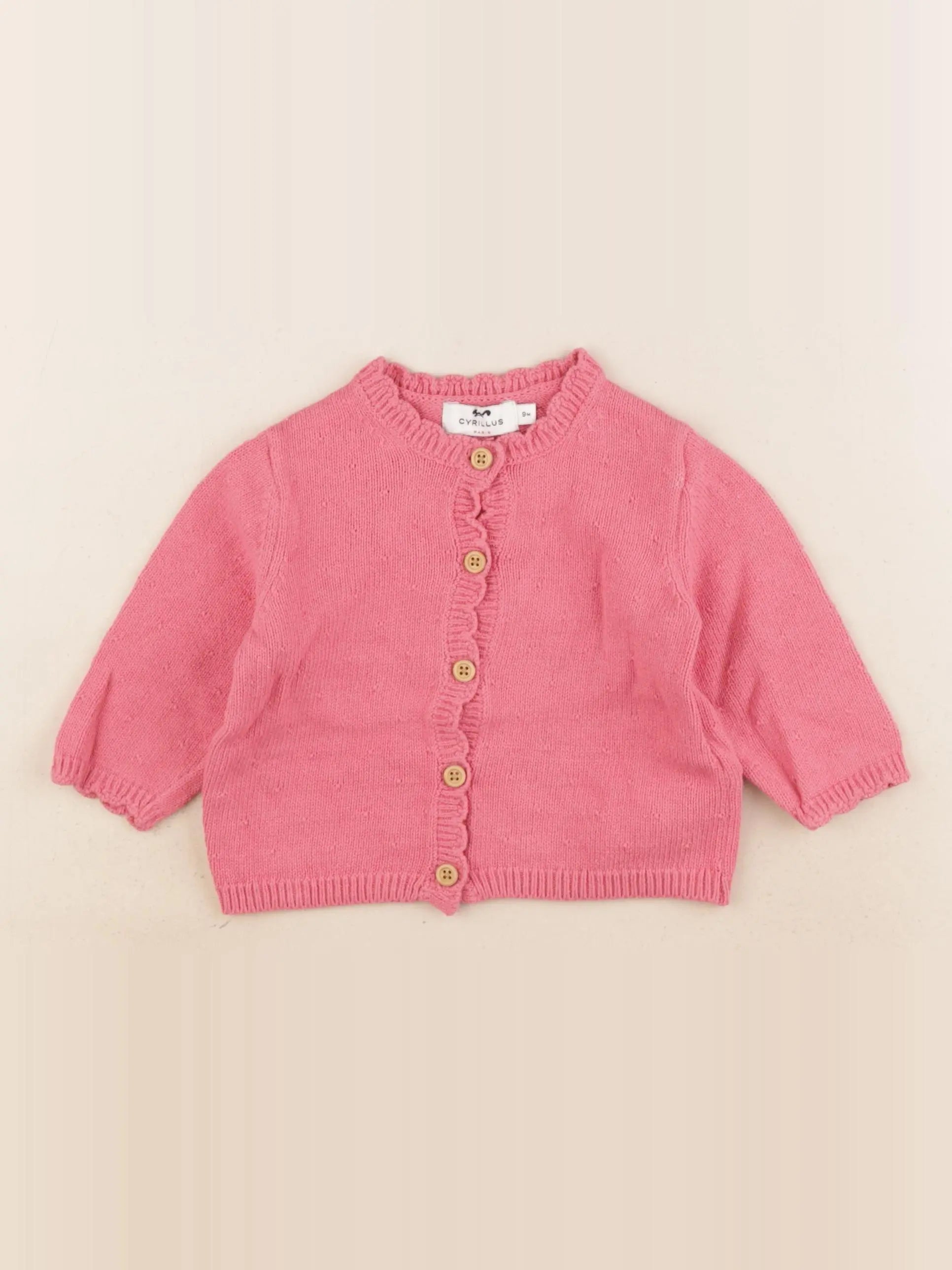 Cyrillus - gilet rose - 9 mois