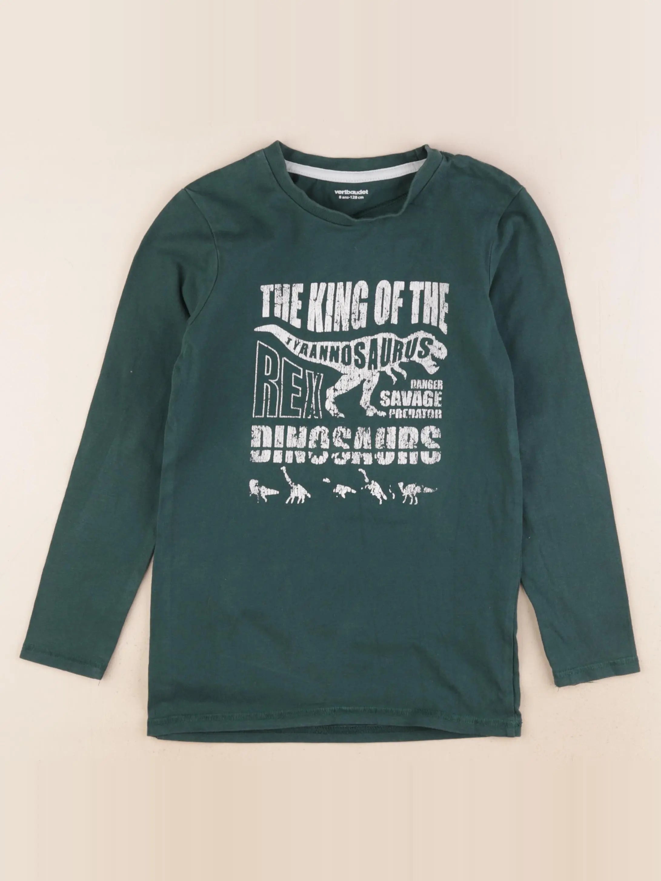 Vertbaudet - tee-shirt vert - 8 ans