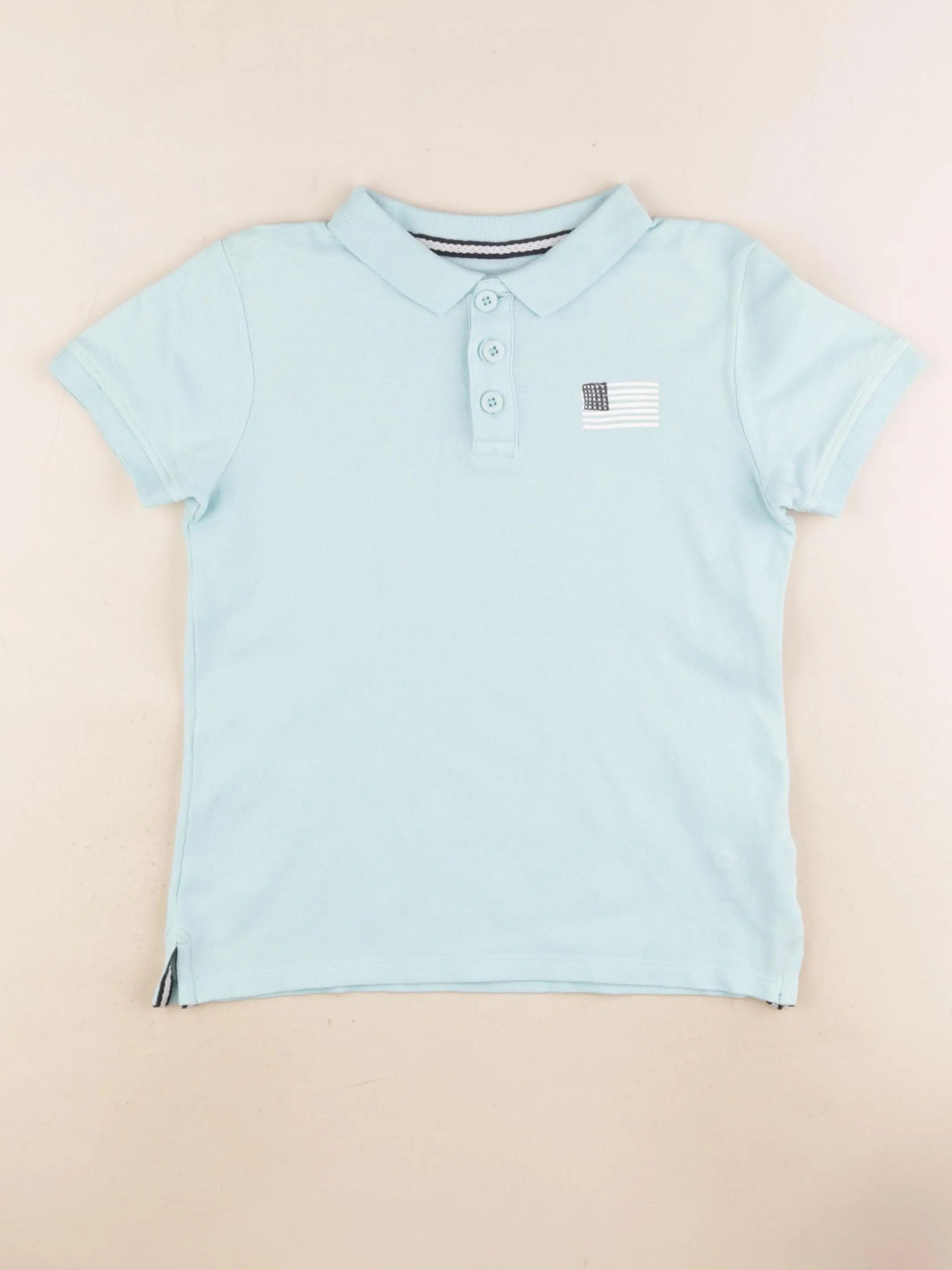 Vertbaudet - polo vert - 8 ans