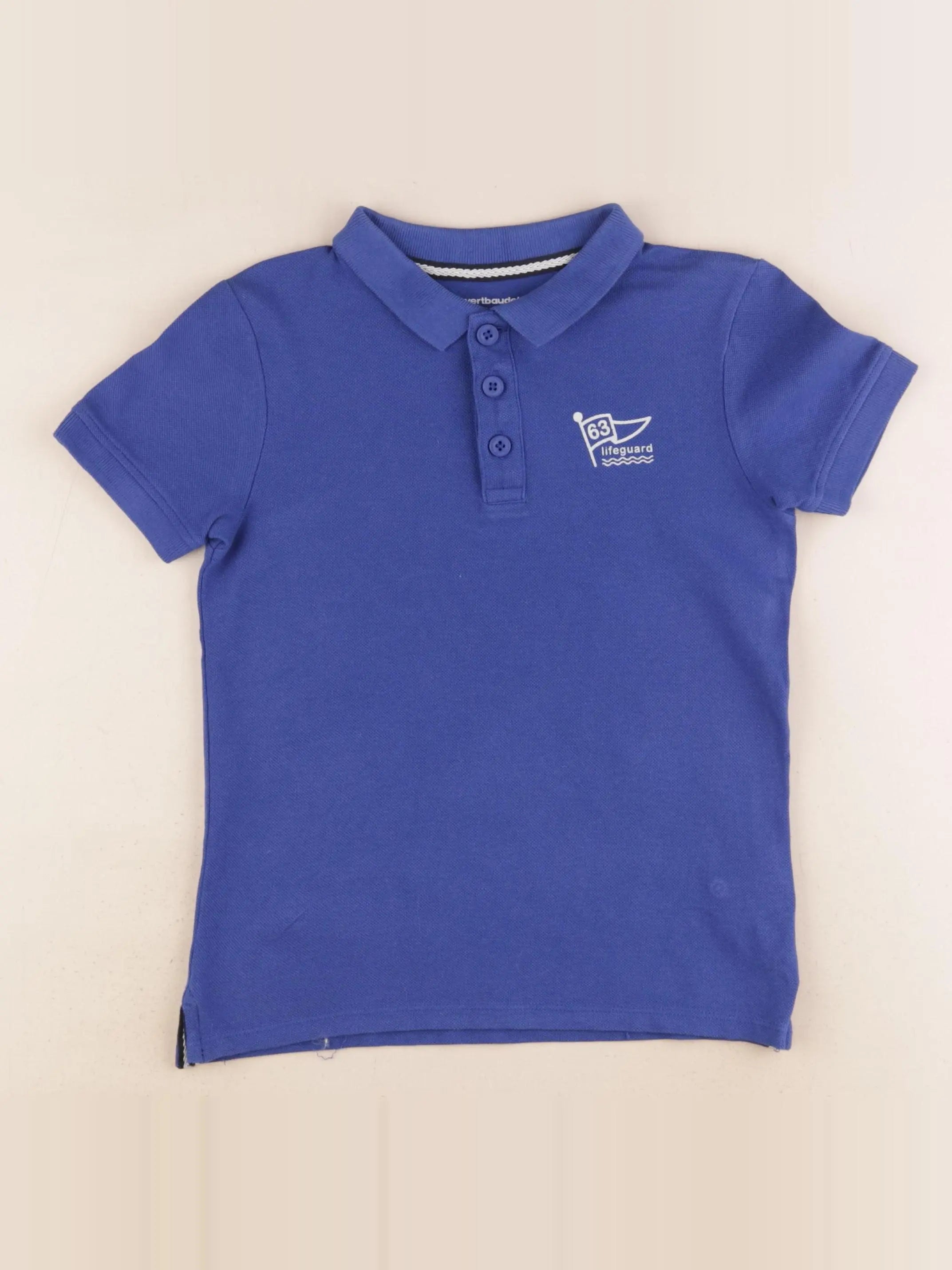 Vertbaudet - polo bleu - 8 ans