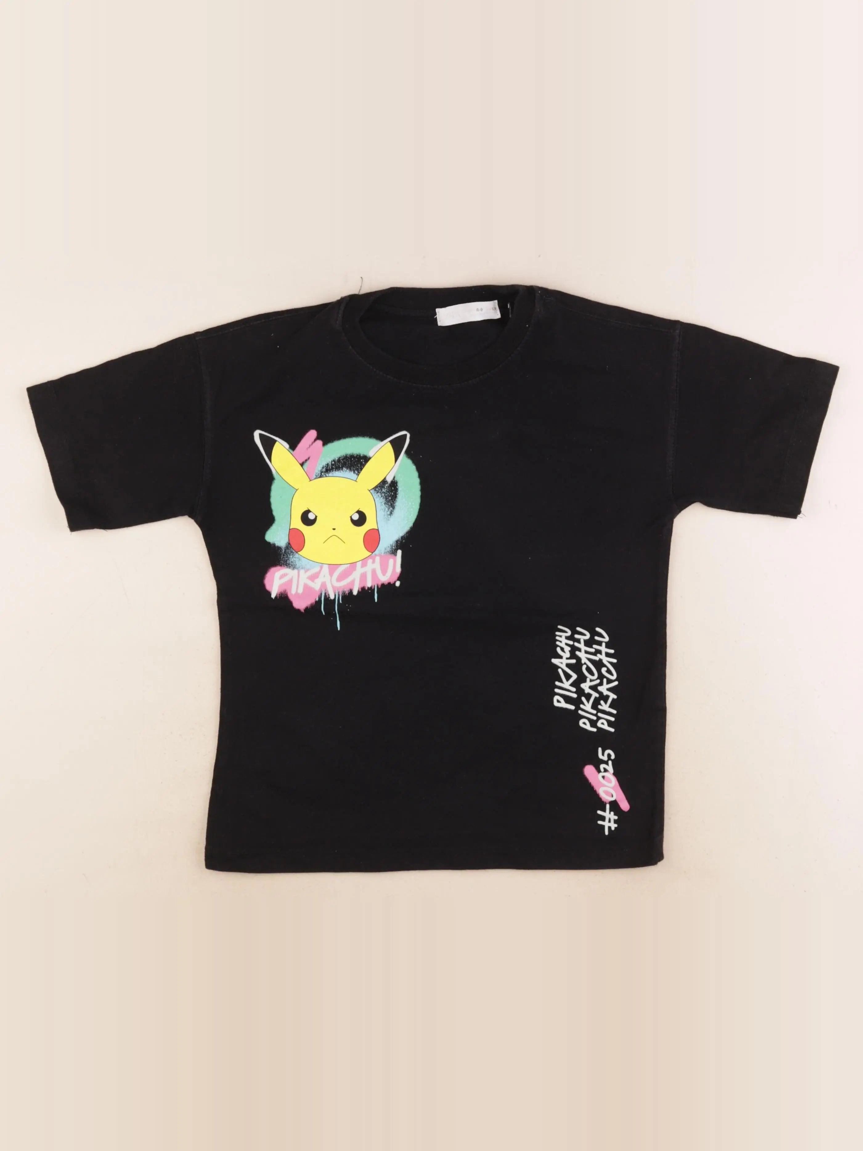 Zara - tee-shirt imprimé au dos noir - 8/9 ans