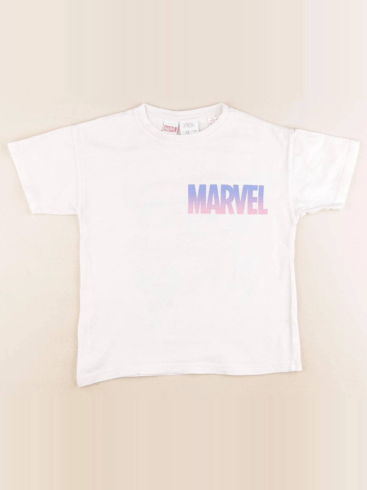 Zara - tee-shirt imprimé au dos blanc - 4/5 ans
