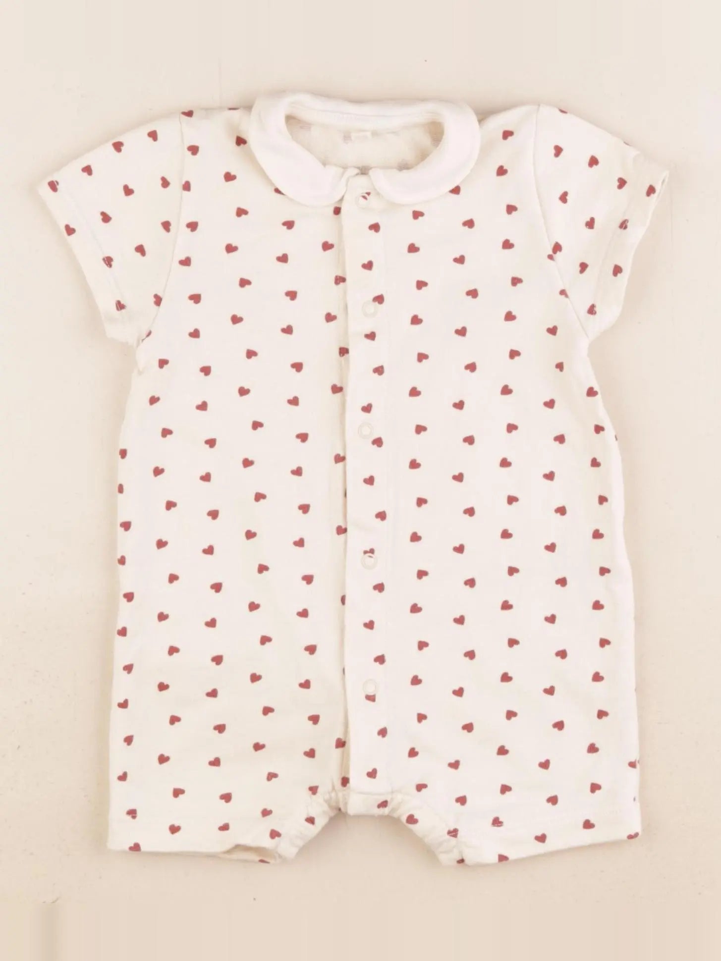 Petit Bateau - combinaison beige, rouge - 3 mois
